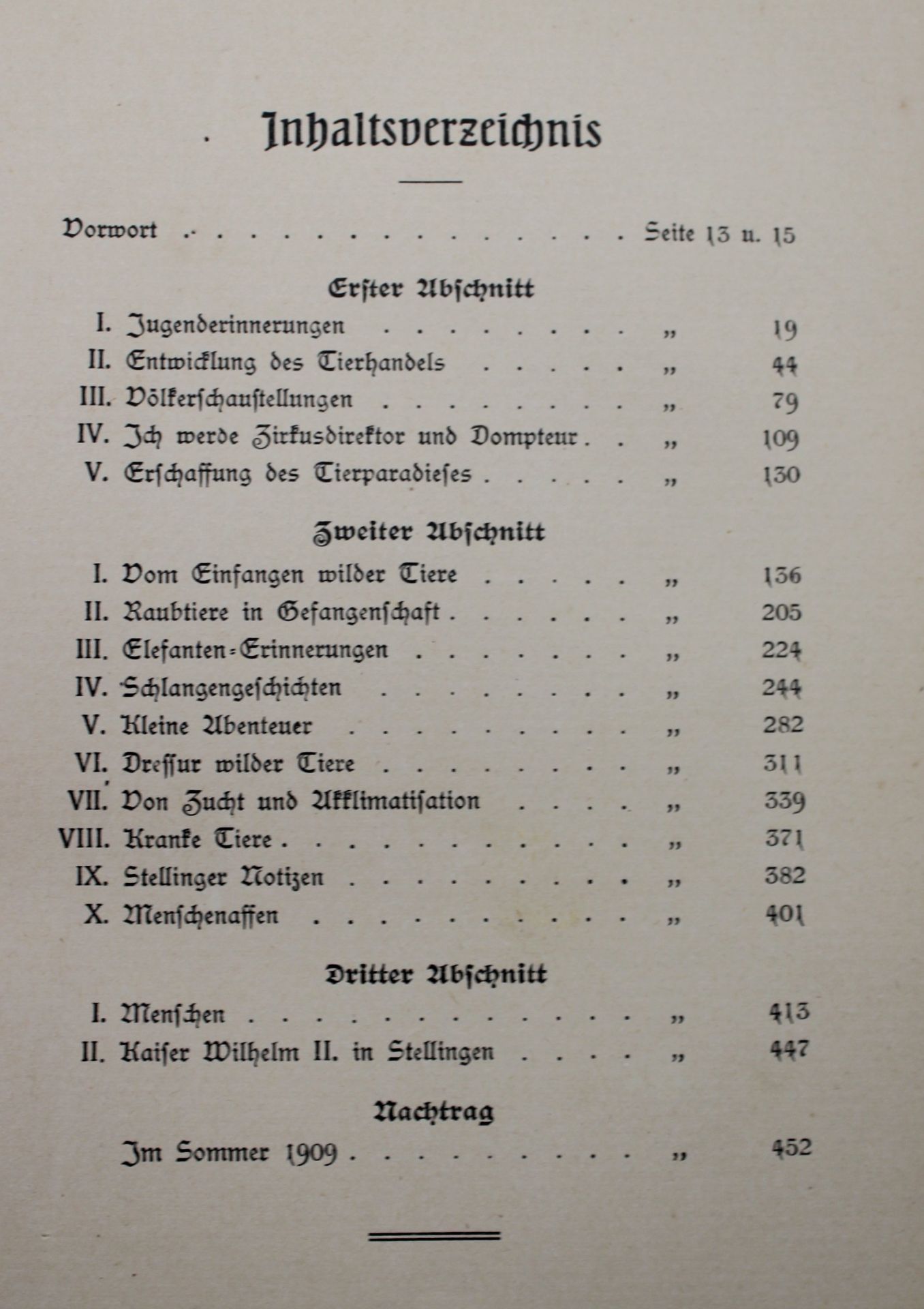 Carl Hagenbeck, Von Tieren und Menschen, 1909, Altersspuren - Bild 5 aus 7