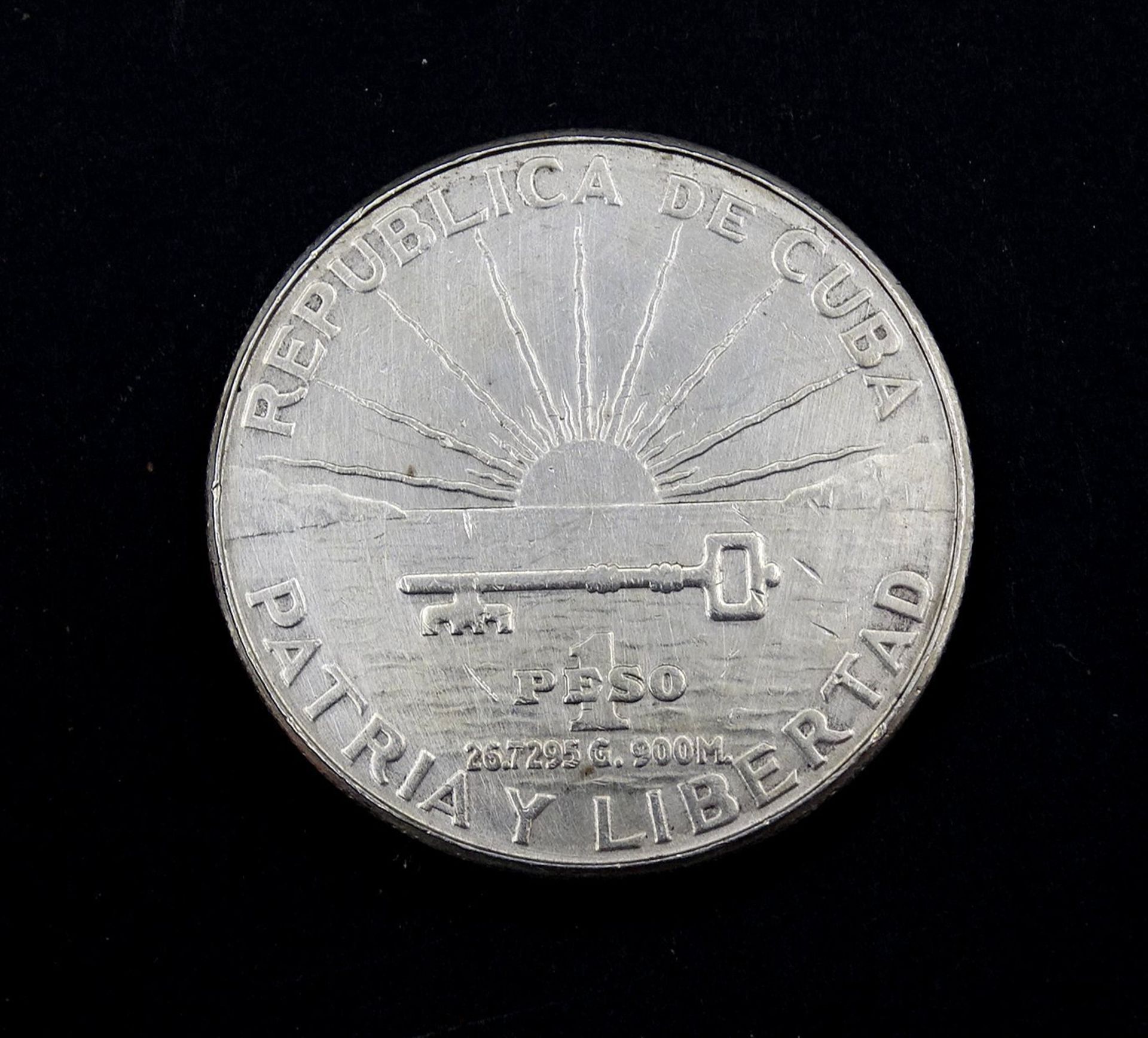 1 Peso Kuba 1953, Silber, 26,7g. - Image 2 of 2