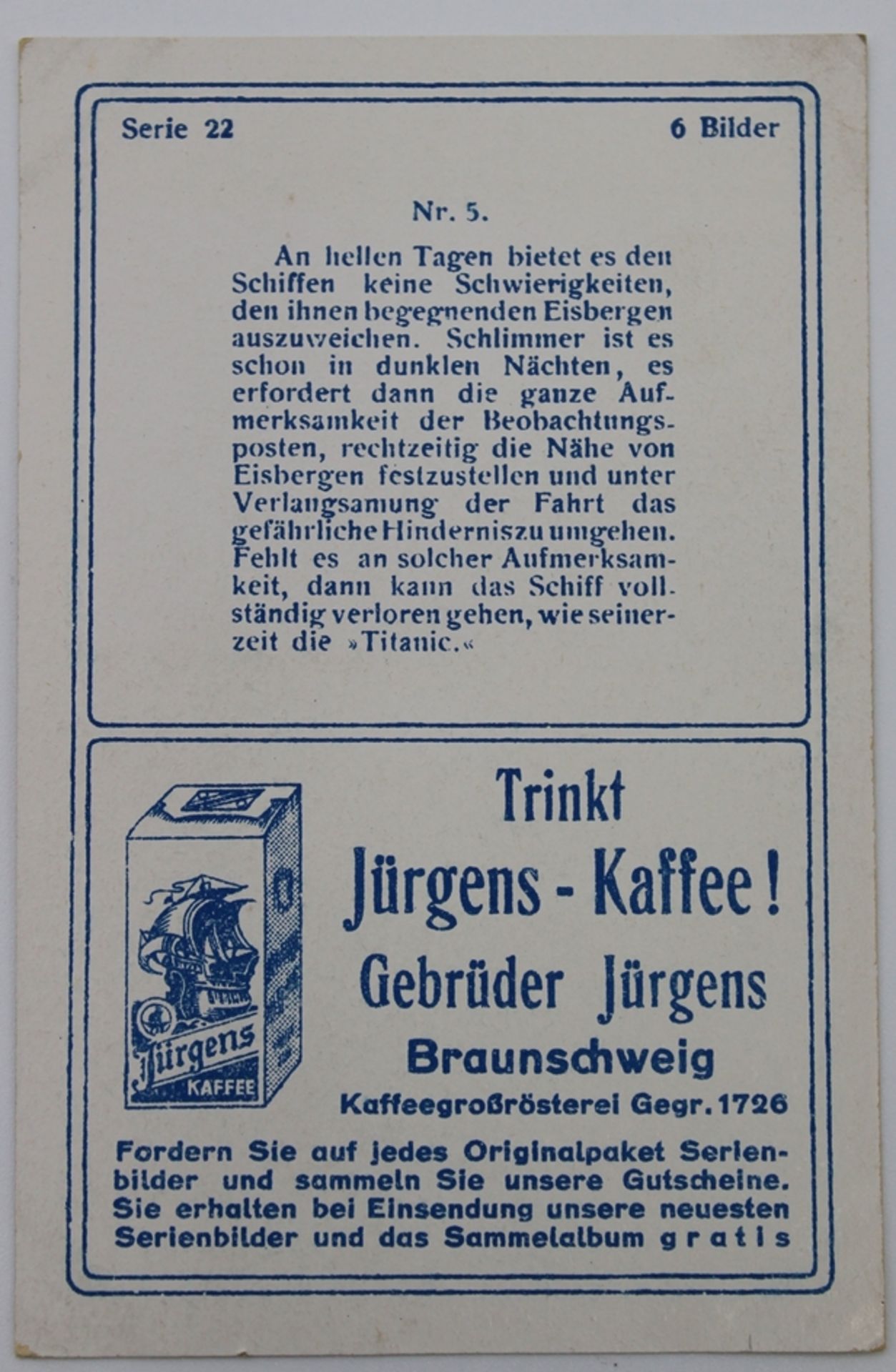 Sammelbilder-Album, Jürgens Kaffee, nicht komplett befüllt, - Bild 5 aus 7