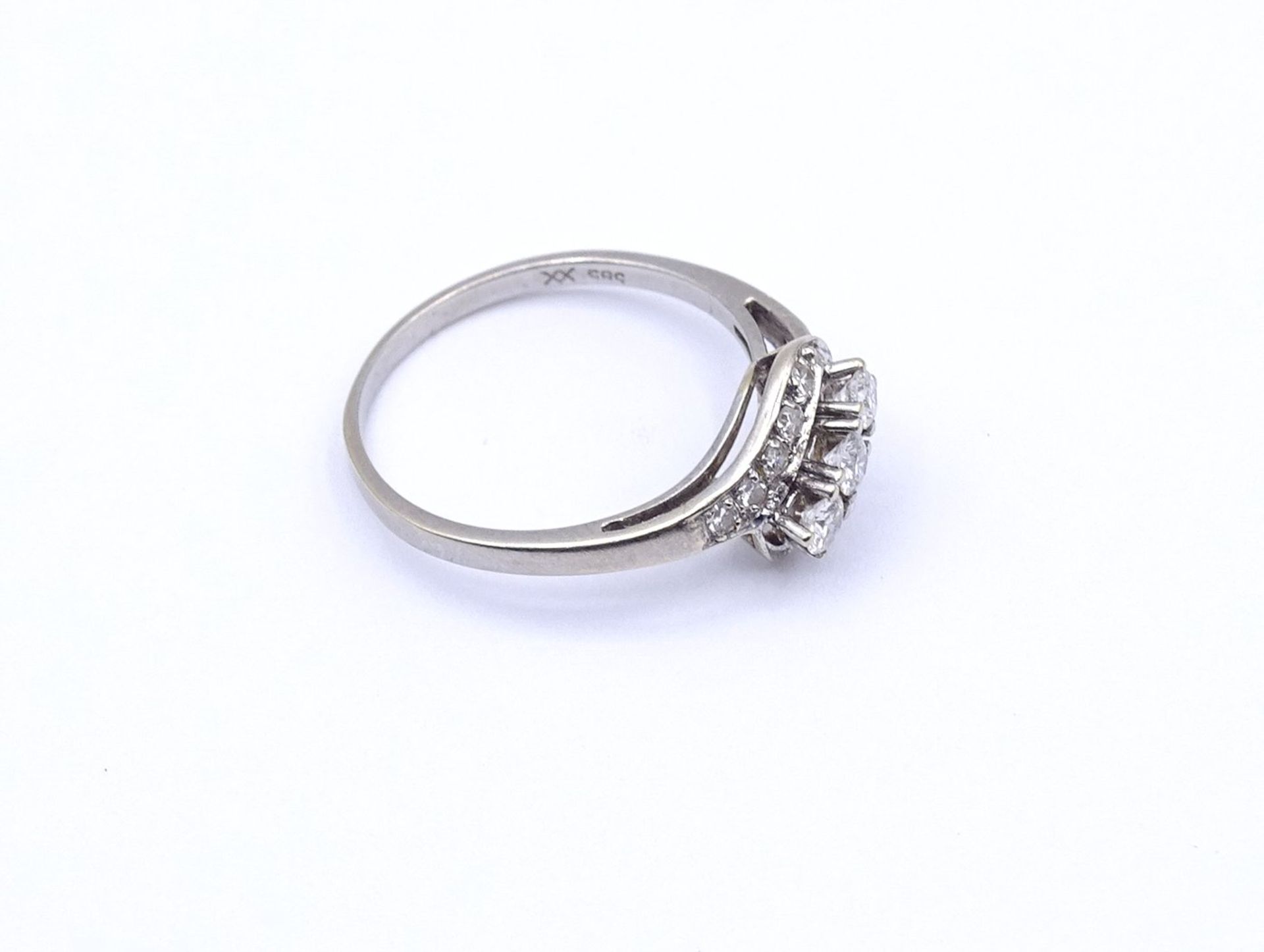 Brillant Ring WG 585/000 mit Brillanten zus. 0,50ct., 2,7g., RG 60 - Image 3 of 4
