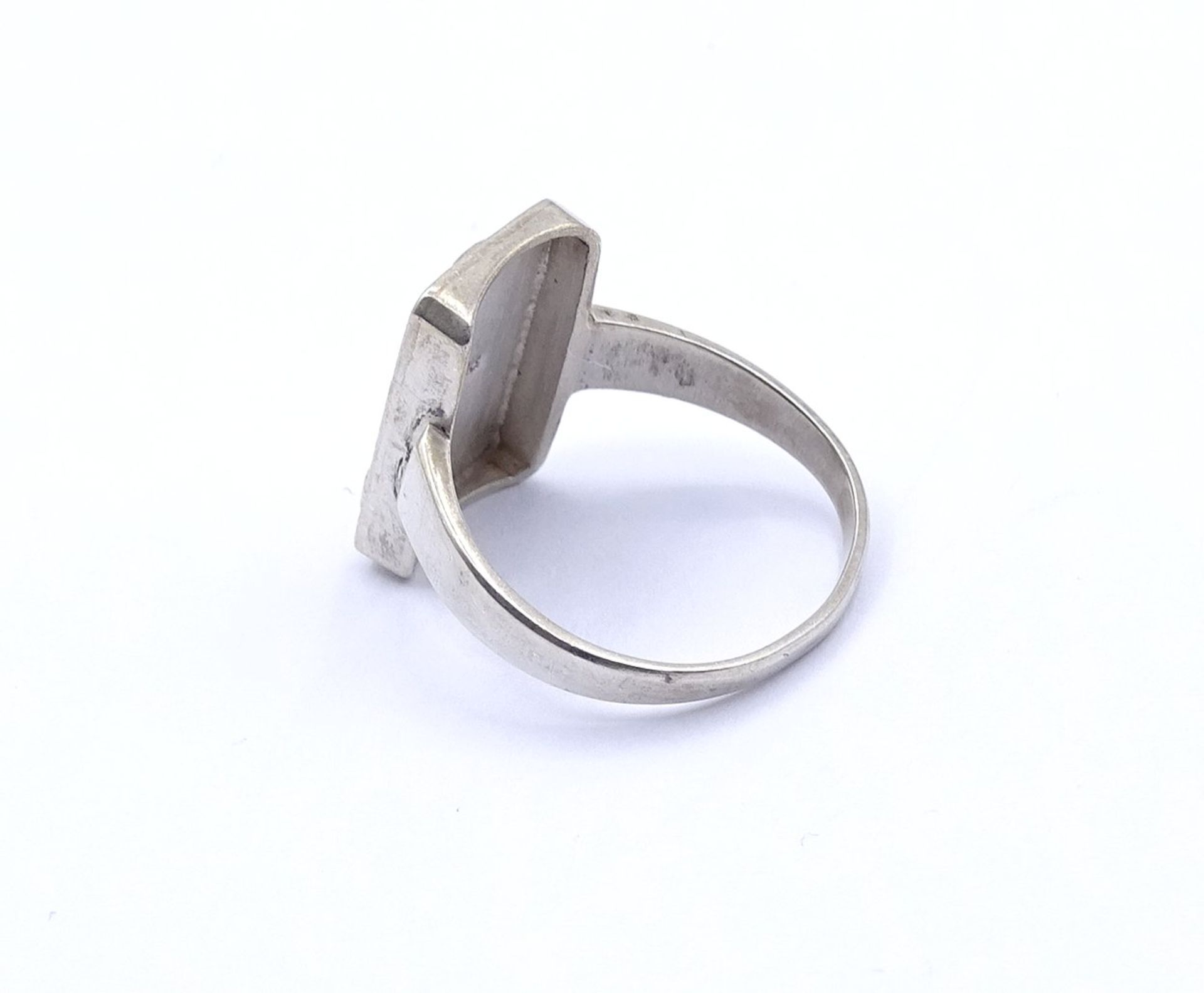 800er Silber Ring mit Initialen, 5,6g., RG 65 - Bild 3 aus 3