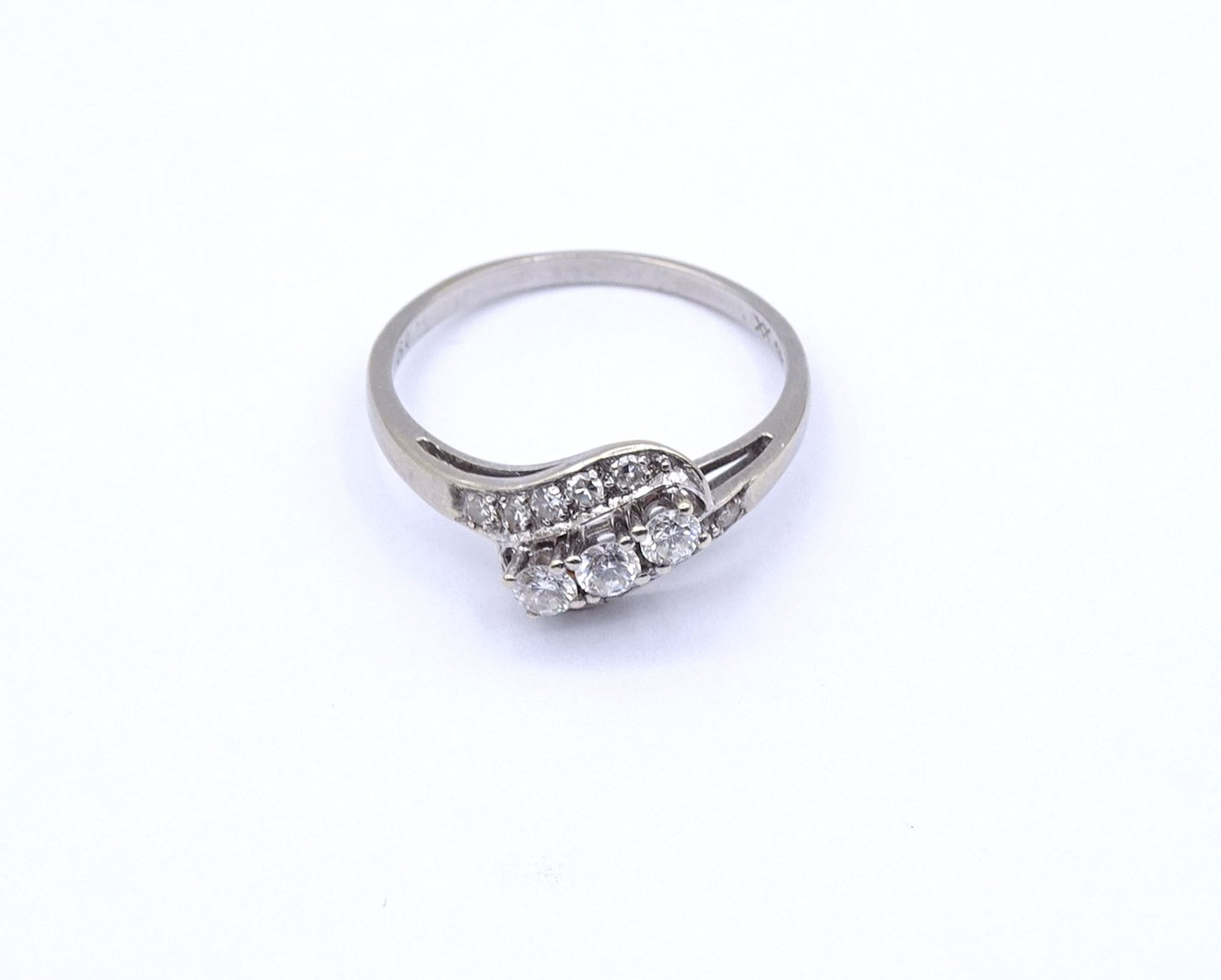 Brillant Ring WG 585/000 mit Brillanten zus. 0,50ct., 2,7g., RG 60 - Image 2 of 4