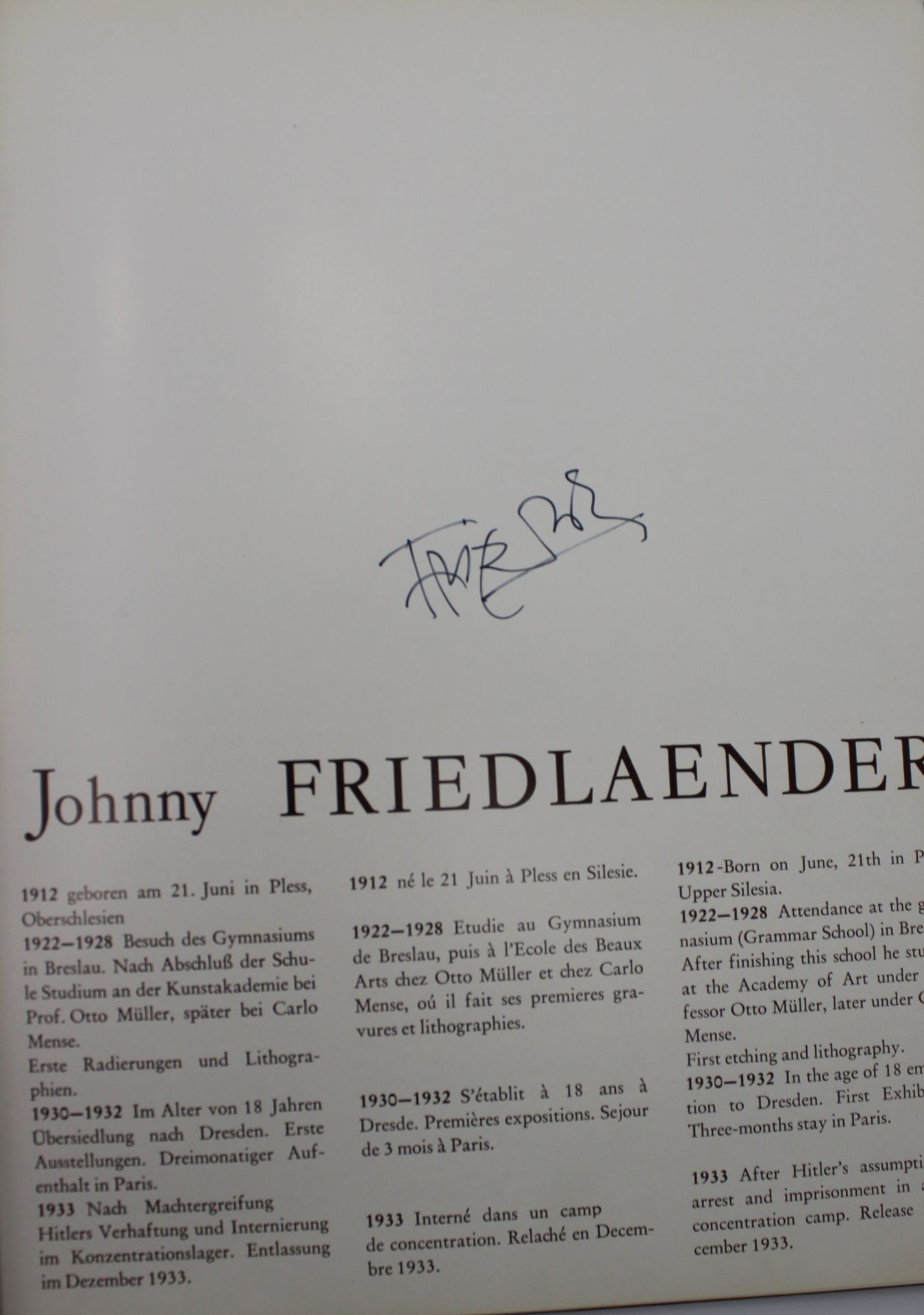 Gemälde und Radierungen Johnny Friedlaender Austellung Juni/Juli 1973, Signatur des Verfassers - Bild 4 aus 7