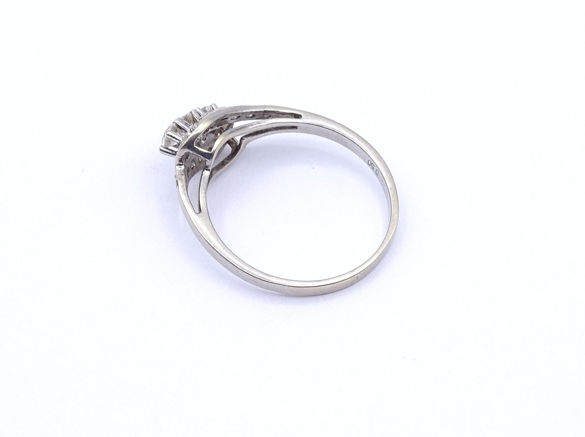 Brillant Ring WG 585/000 mit Brillanten zus. 0,50ct., 2,7g., RG 60 - Image 4 of 4