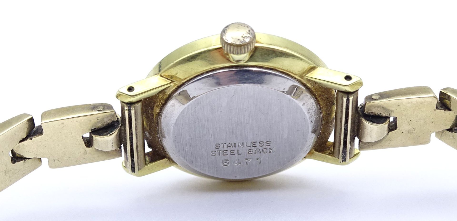 Damen Armbanduhr " Montresor", Goldband 0.333, Gehäuse vergoldet, D. 21mm, mechanisch, Werk läuft, - Image 5 of 5