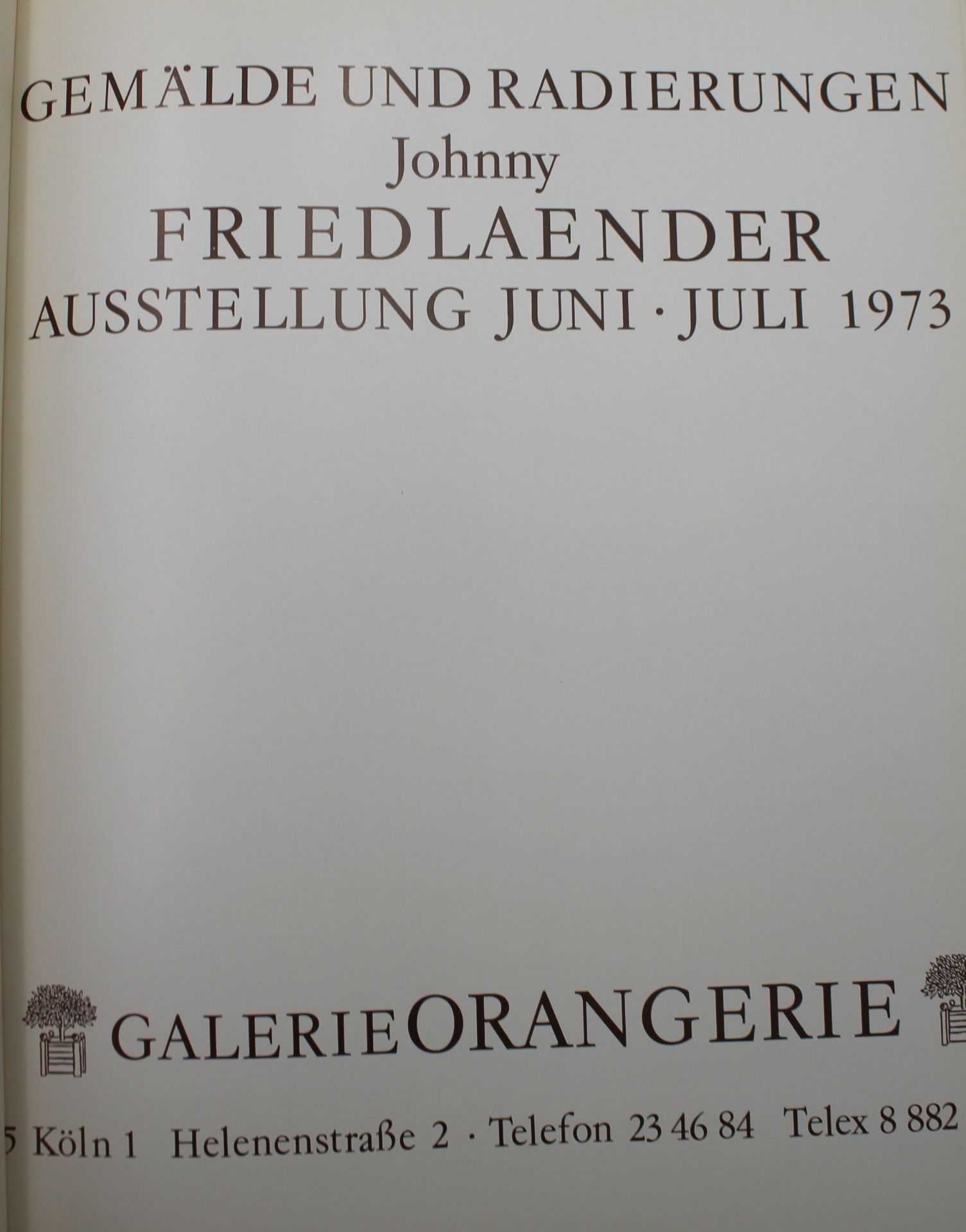 Gemälde und Radierungen Johnny Friedlaender Austellung Juni/Juli 1973, Signatur des Verfassers - Bild 3 aus 7