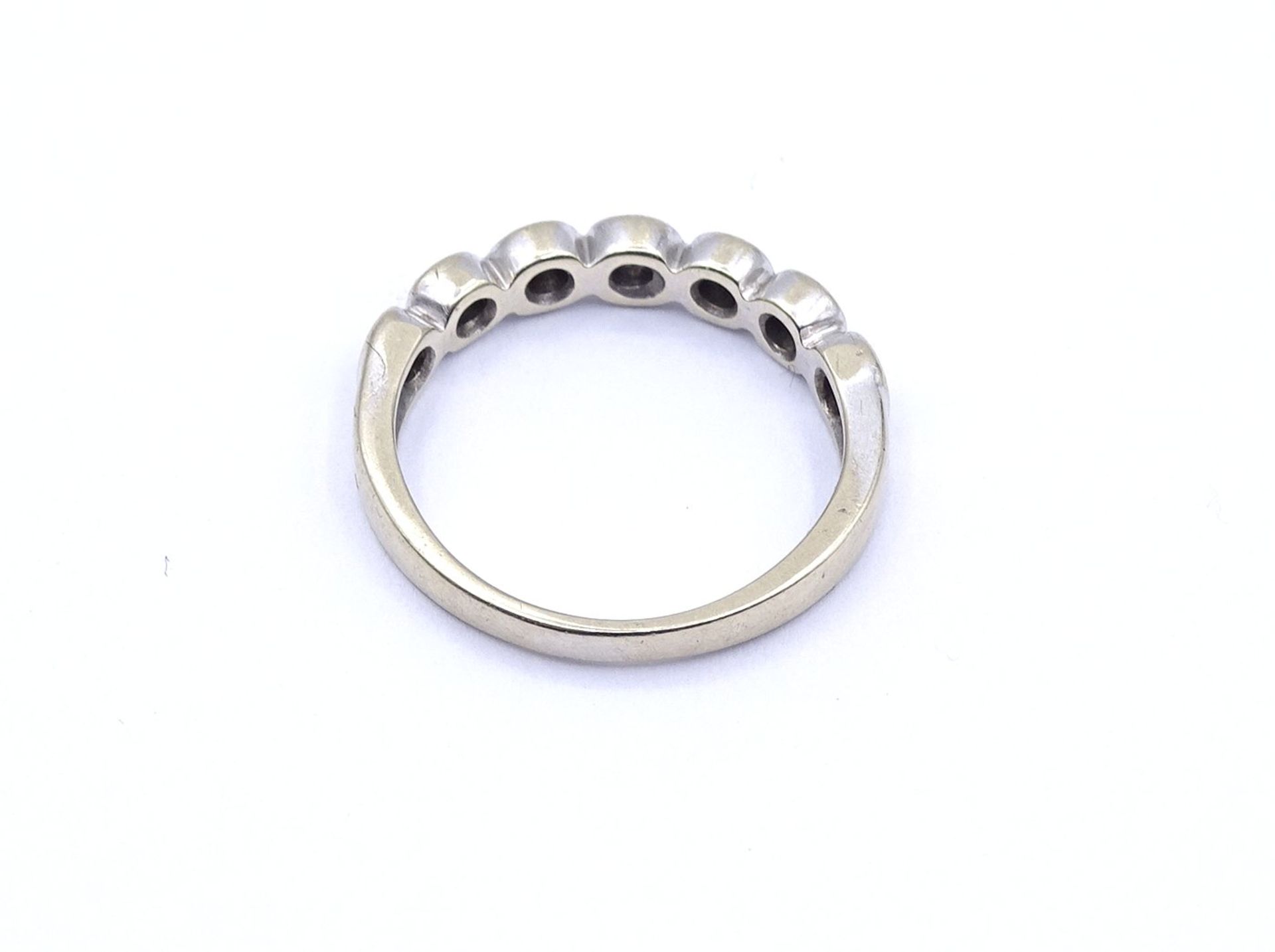 Halbmemory Ring, WG 585/000, mit 7 Brillanten zus.ca. 0,21ct., 3,0g., RG 51/52 - Image 4 of 4