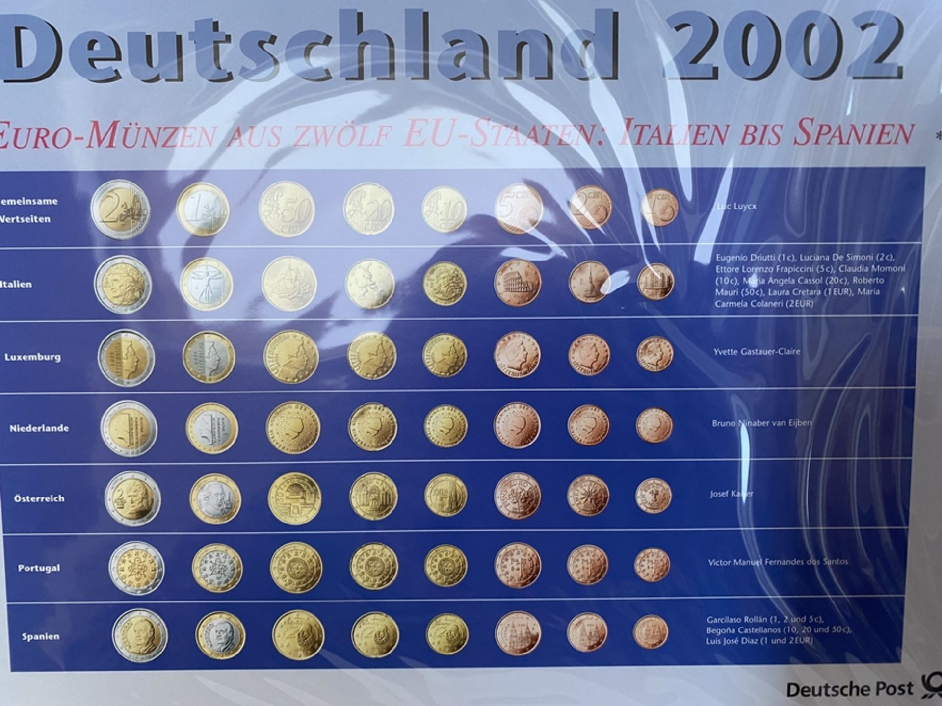 Deutschland 2002, Mappe mit Münzsatz und Briefmarken - Image 4 of 4