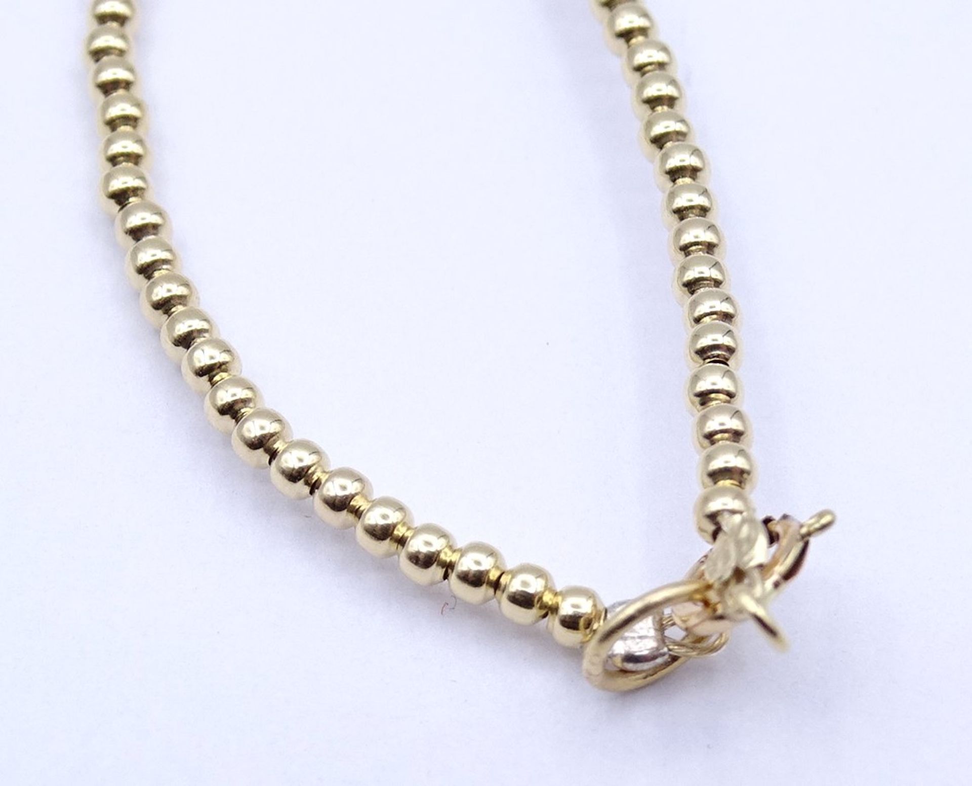 Halskette, GG 585/000 mit Diamant 0,07ct., L. 40,5cm, 1,45g. - Image 2 of 6