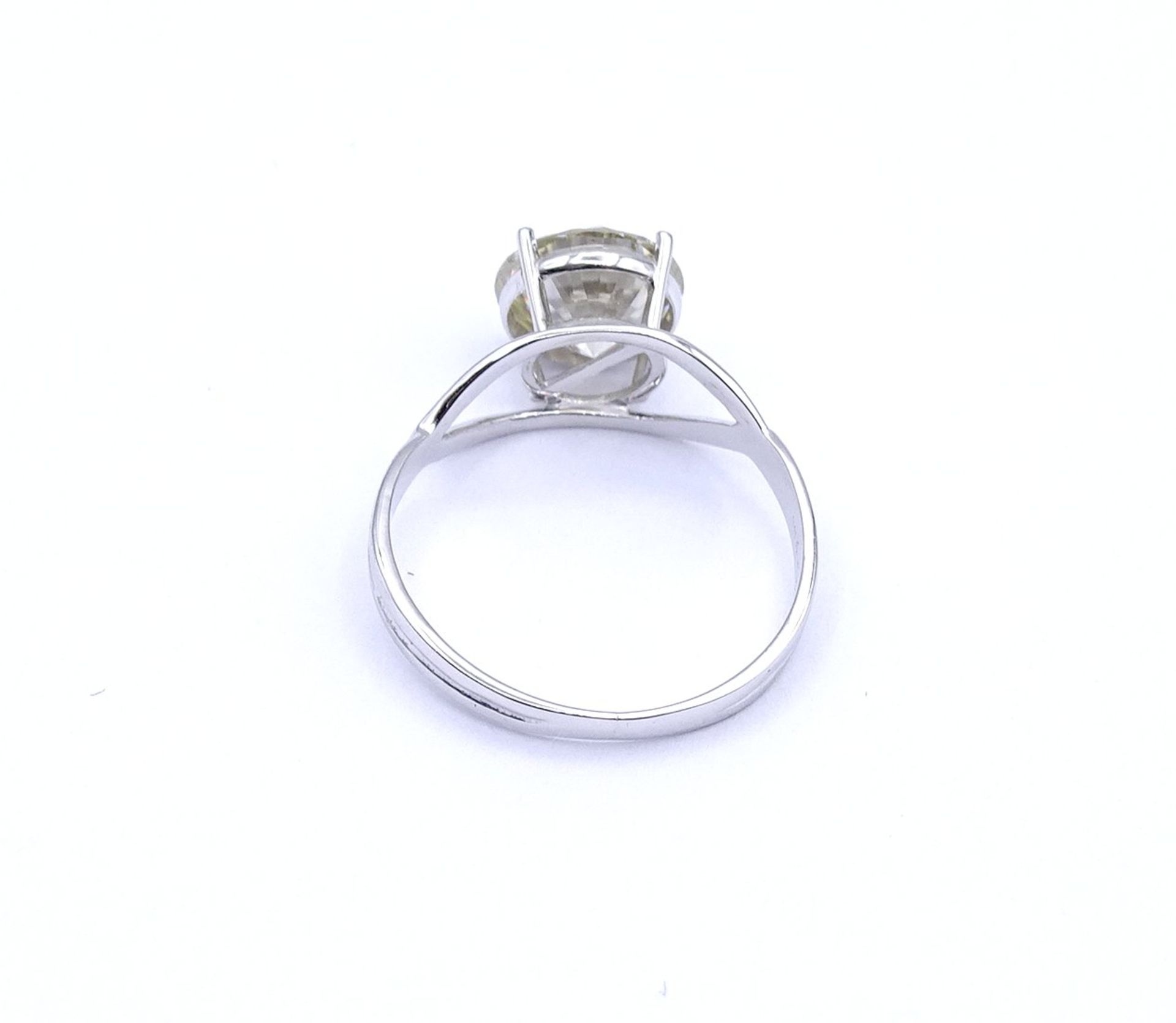 Weißgoldring mit Moissanite 1,90ct., 1,6g., RG 51 - Image 4 of 5