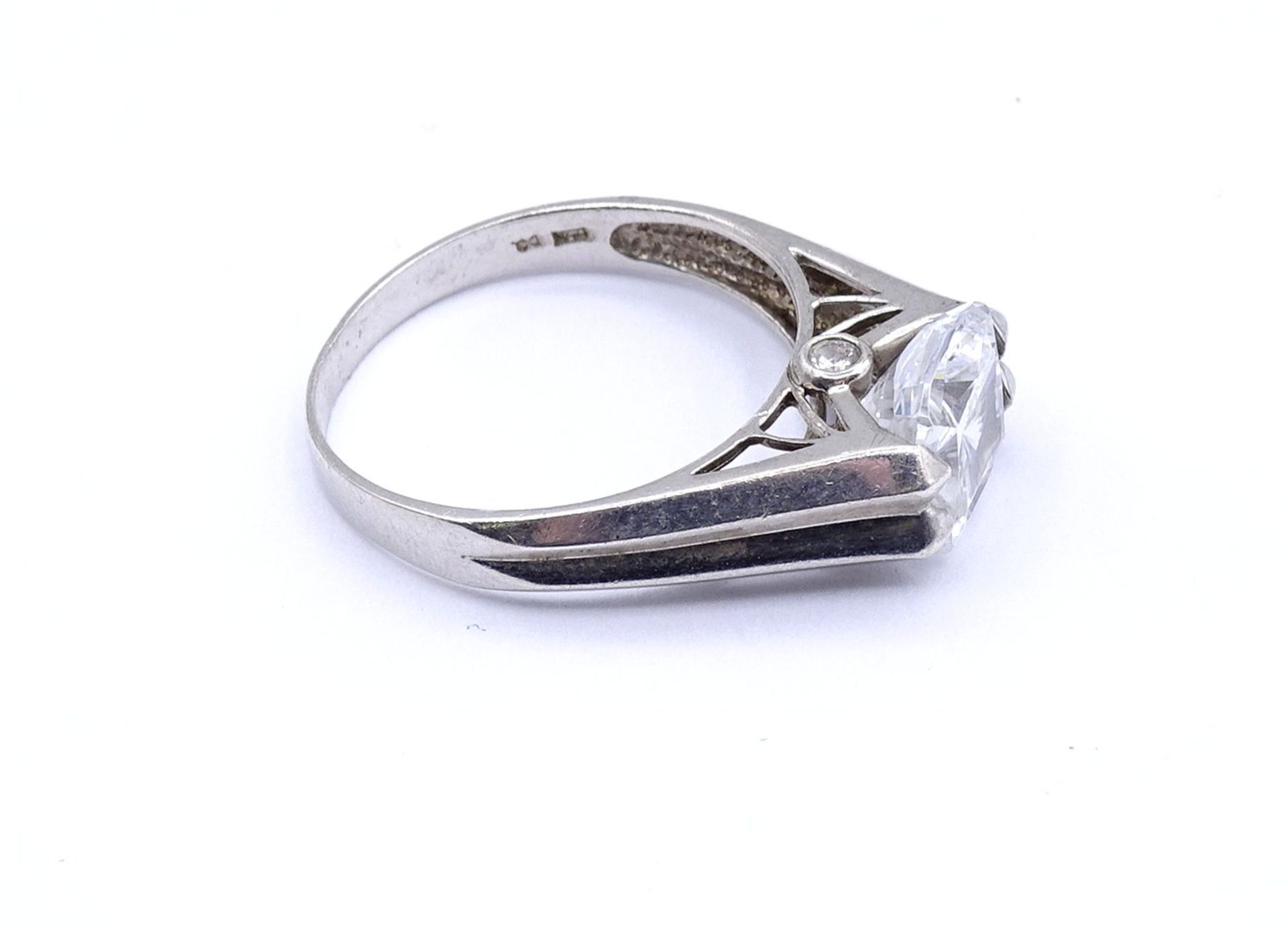 Zirkon Ring, Silber 925/000, 4,5g., RG 63 - Image 2 of 3