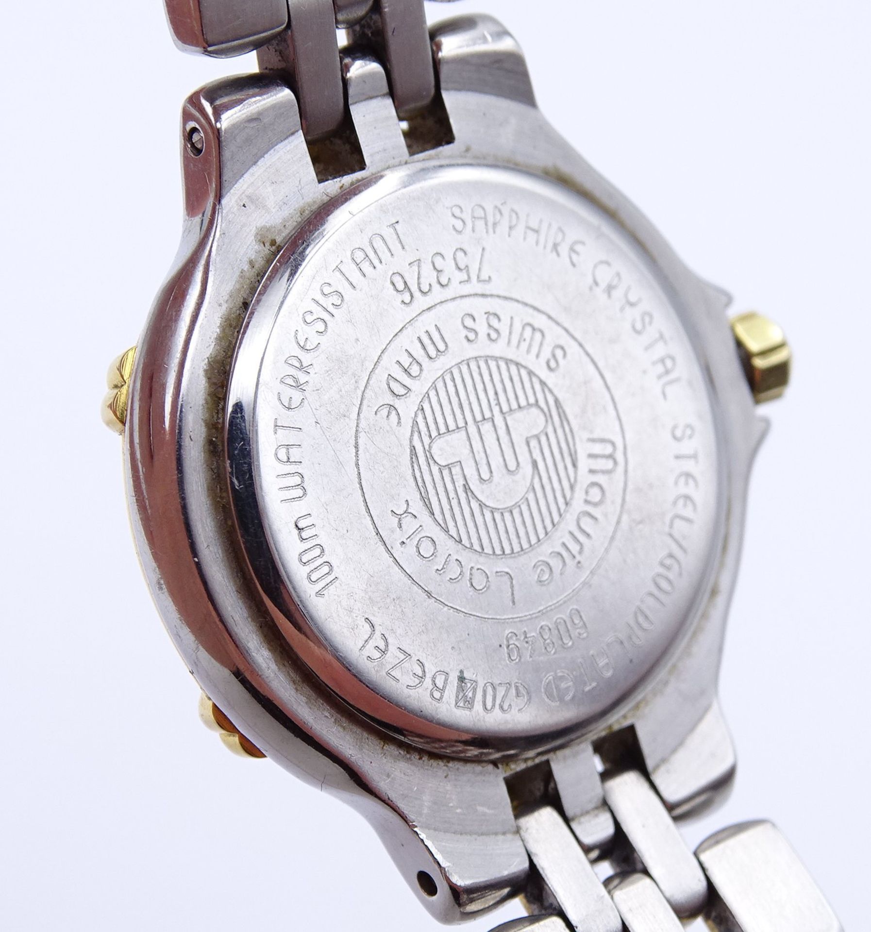 Armbanduhr "Maurice Lacroix", 75326, Quartzwerk, D. 26mm, Funktion nicht überprüft, etwas berieben - Bild 6 aus 6