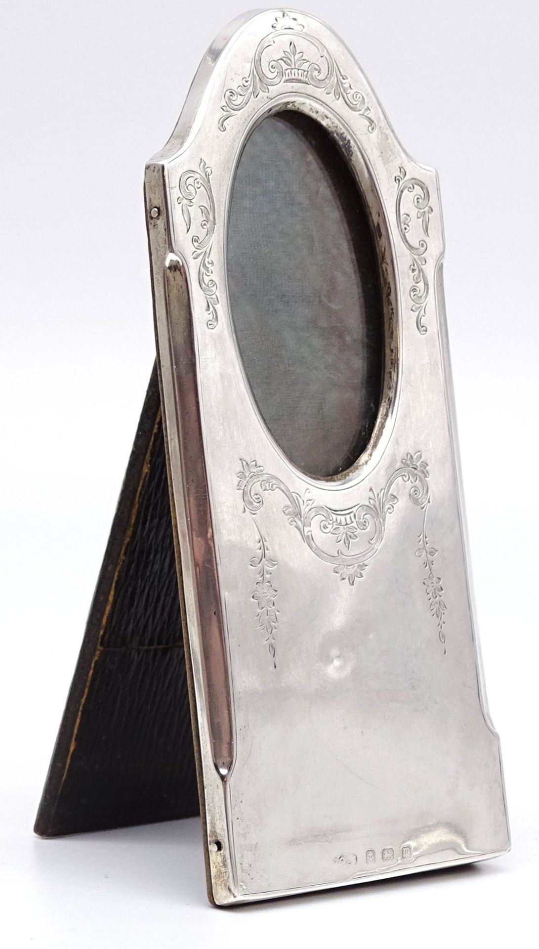 Tisch-Fotohalter, Sterling-Silber, Birmingham, 16x7 cm, Gebrauchsspuren - Image 4 of 8