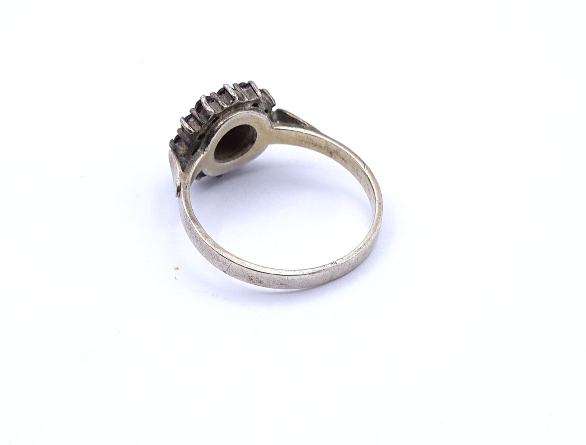 Granat Ring, Silber 830/000, 2,8g., RG 58 - Image 3 of 3