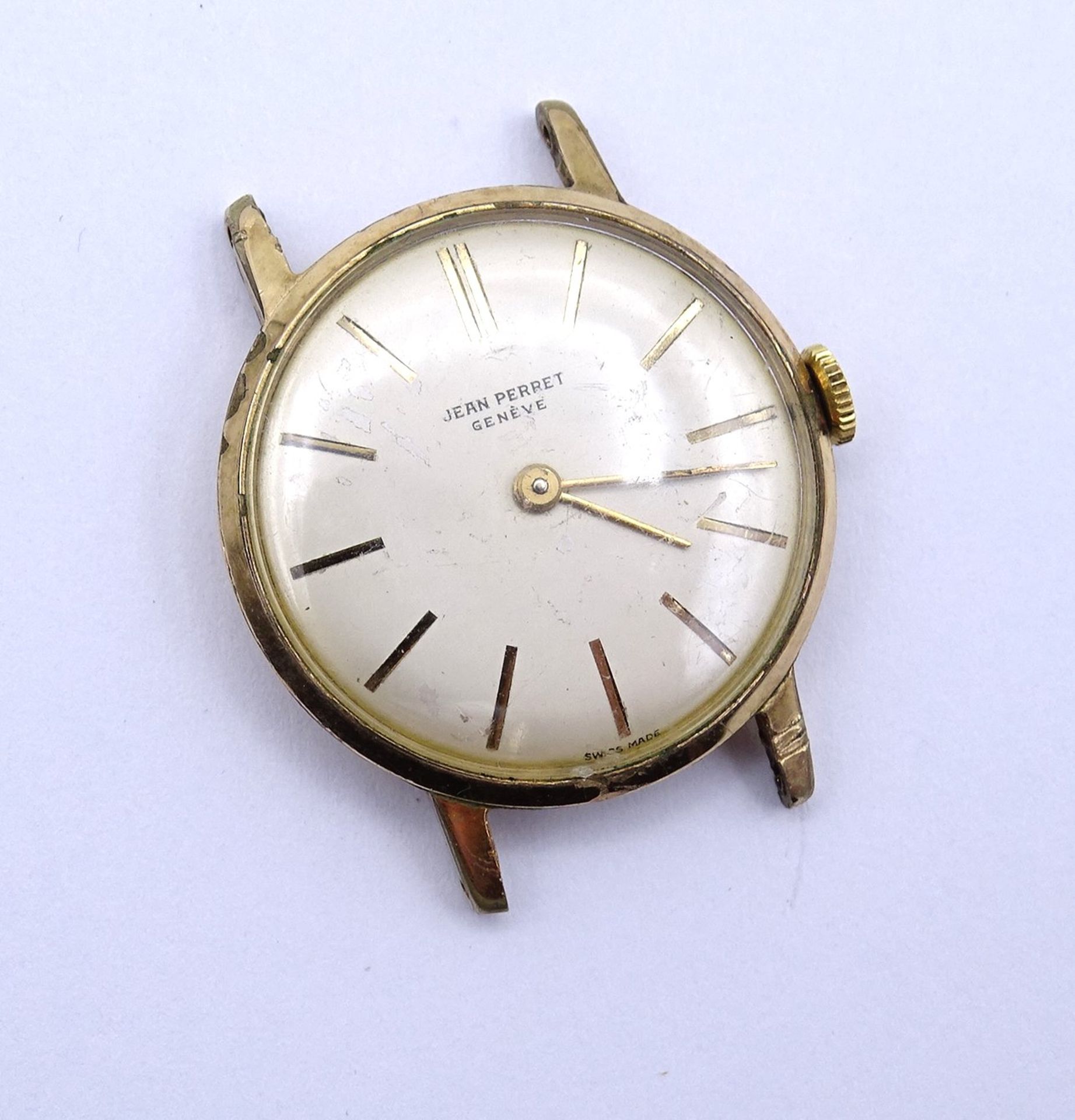 Damen Armbanduhr "Jean Perret", Genevé, mechanisch, Werk läuft, D. 24mm, Tragespuren - Bild 2 aus 3
