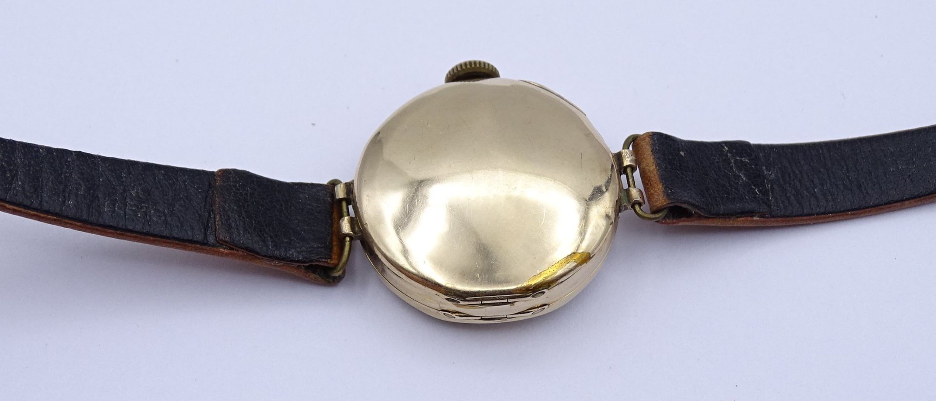 Armbanduhr "Rolex" Mod. Rolco, GG Gehäuse 375/000, mechanisch, Werk läuft für einige Minuten, D. 25 - Bild 3 aus 14
