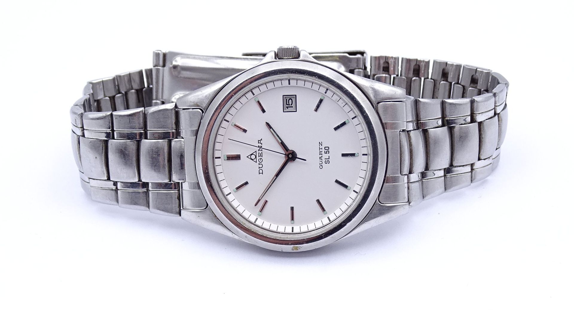 Herren Armbanduhr "Dugena", SL 50, Quartzwerk, D. 34mm, Funktion nicht überprüft - Bild 2 aus 4