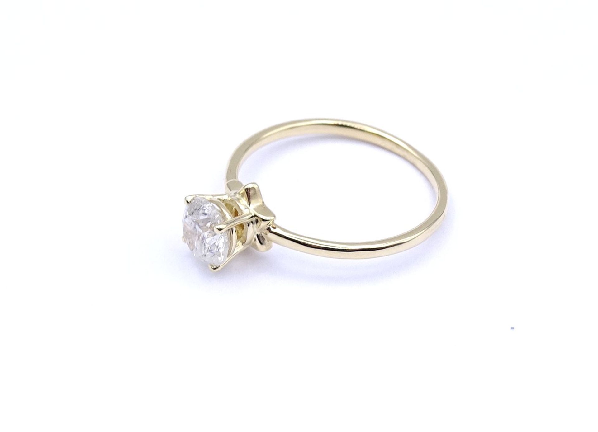 Goldring 14K mit 0,96ct. Diamant (behandelt), 1,85g., RG 54 - Image 3 of 5