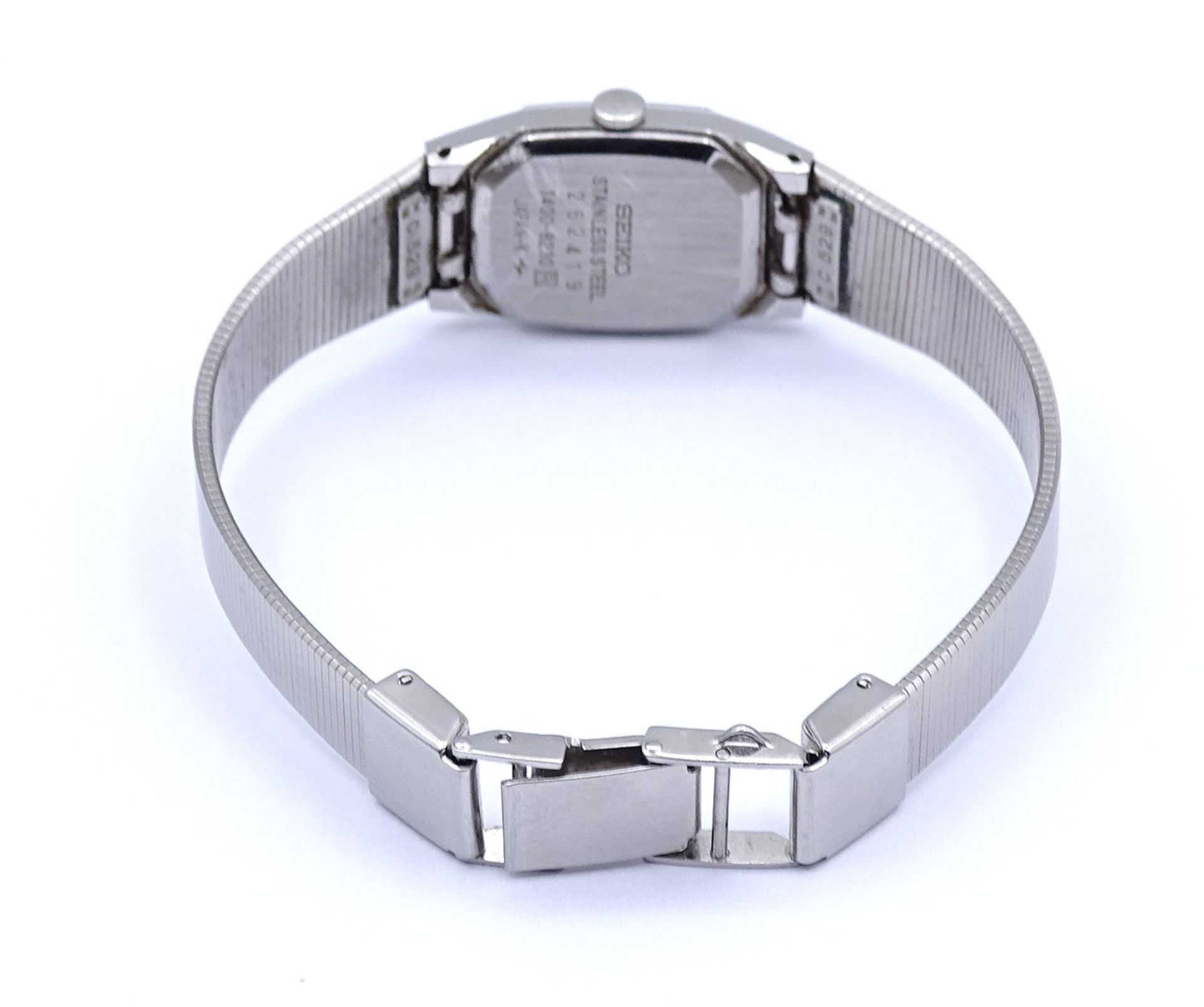 Damen Armbanduhr "Seiko", Quartzwerk, Gehäuse 16x17mm, Funktion nicht überprüft - Bild 3 aus 3