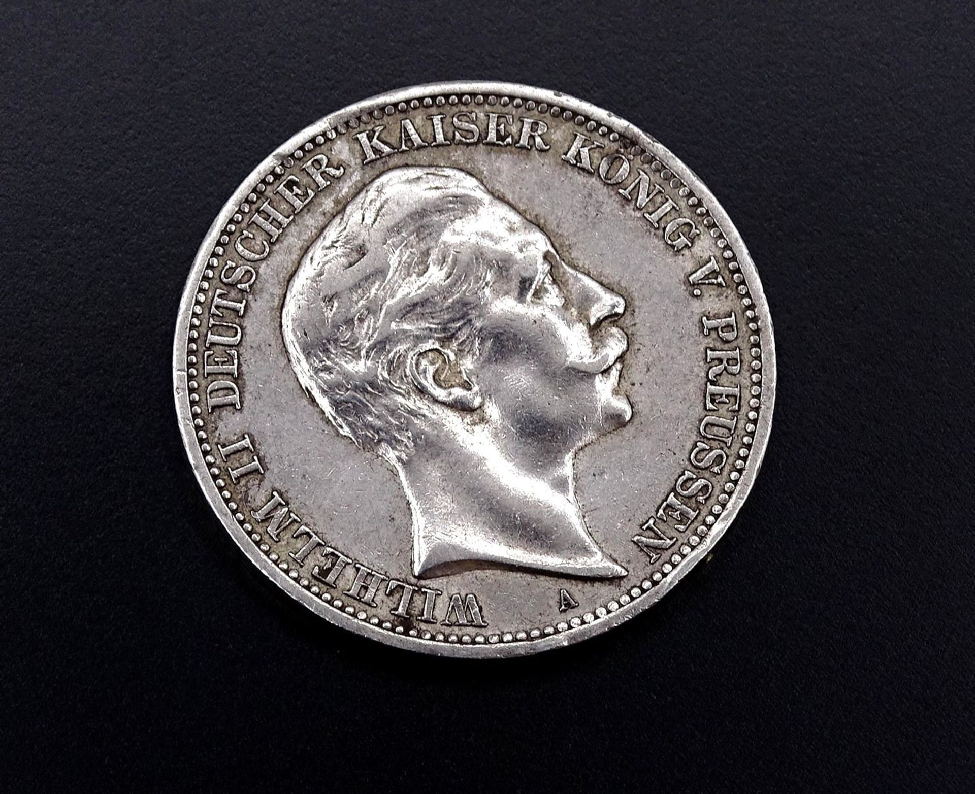 Drei Mark 1908 Wilhelm II - Preussen A, 16,59g.