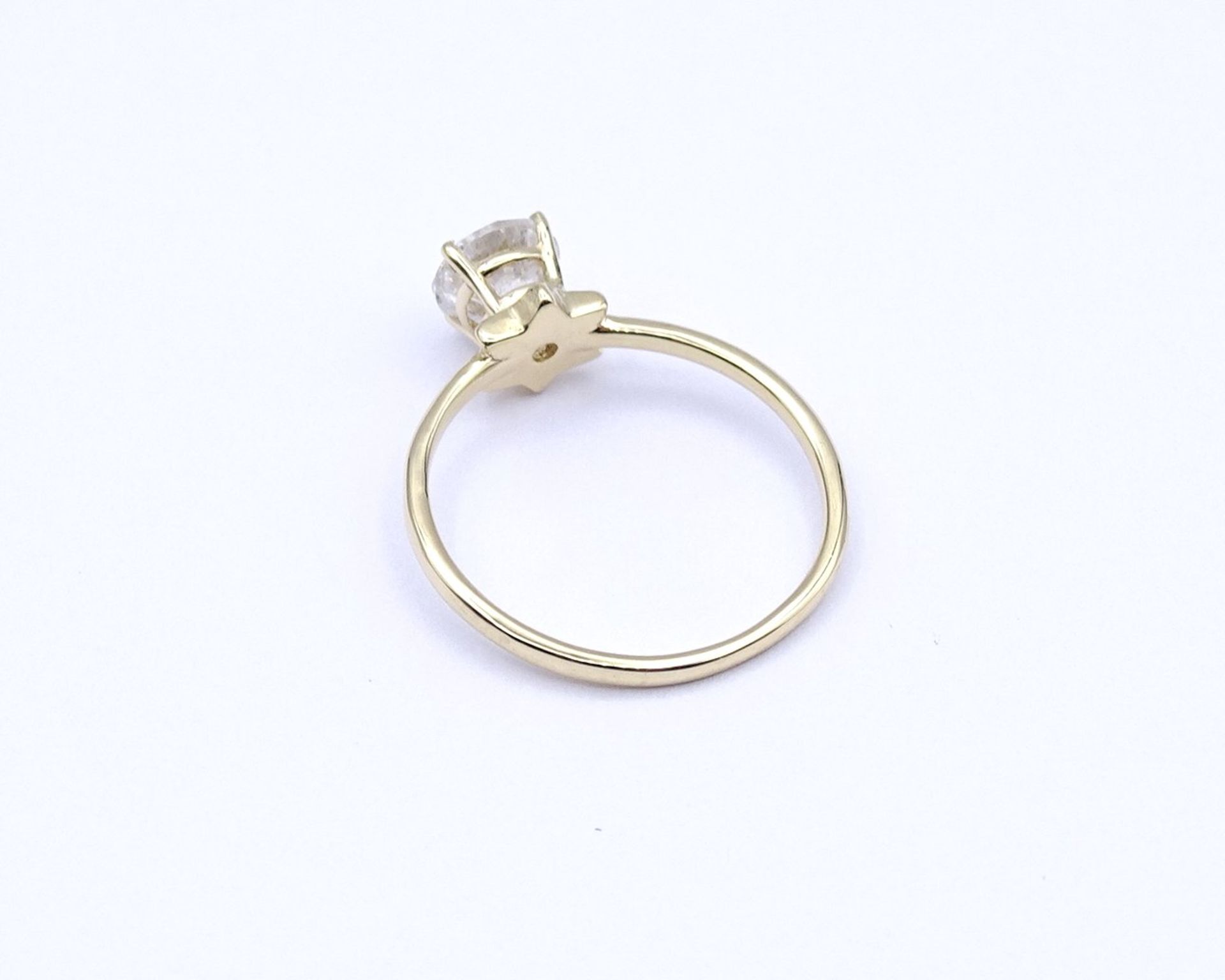 Goldring 14K mit 0,96ct. Diamant (behandelt), 1,85g., RG 54 - Image 4 of 5