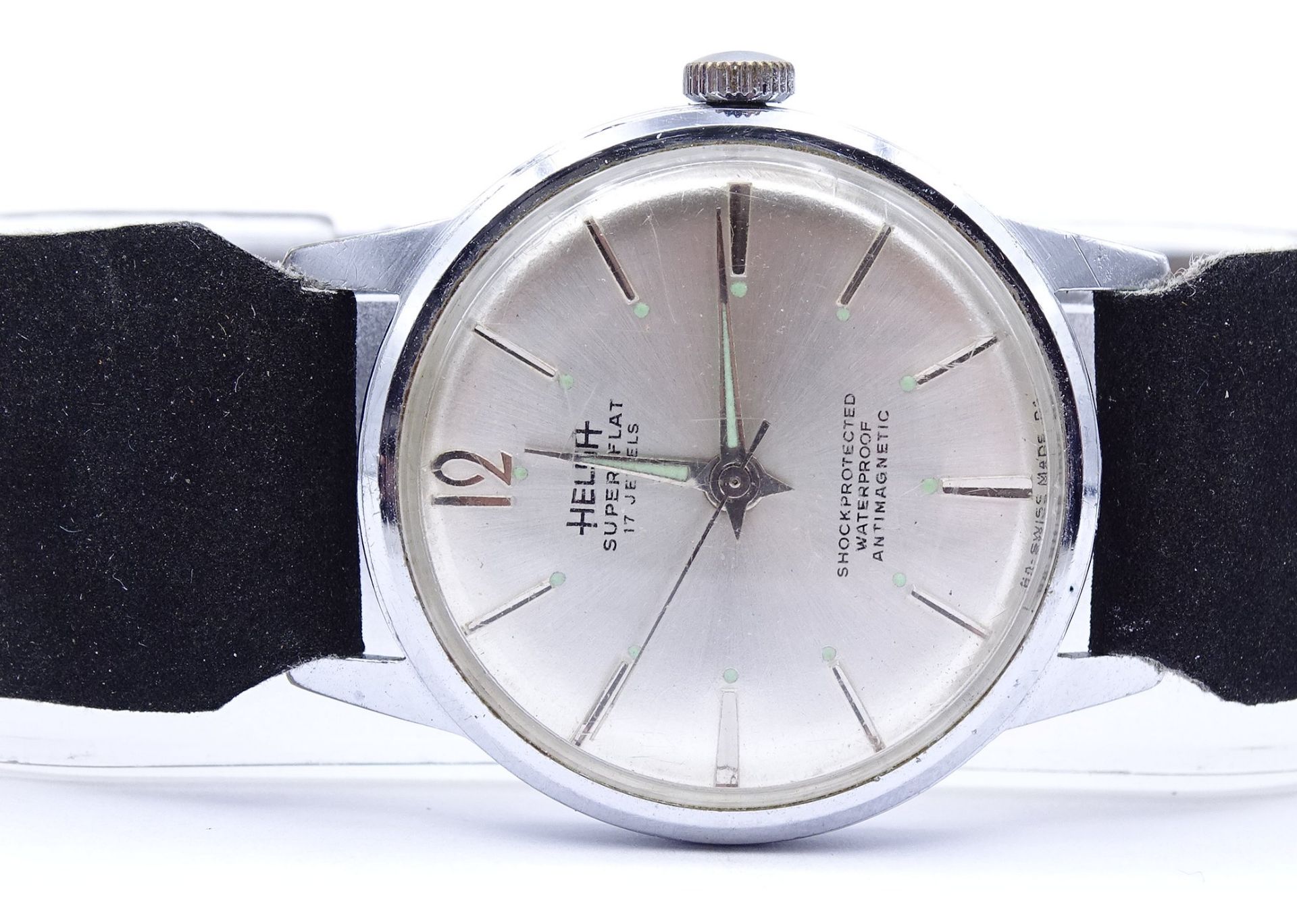 Armbanduhr "Helsa", Super Flat, mechanisch, Werk läuft, D. 31,7mm - Bild 3 aus 5