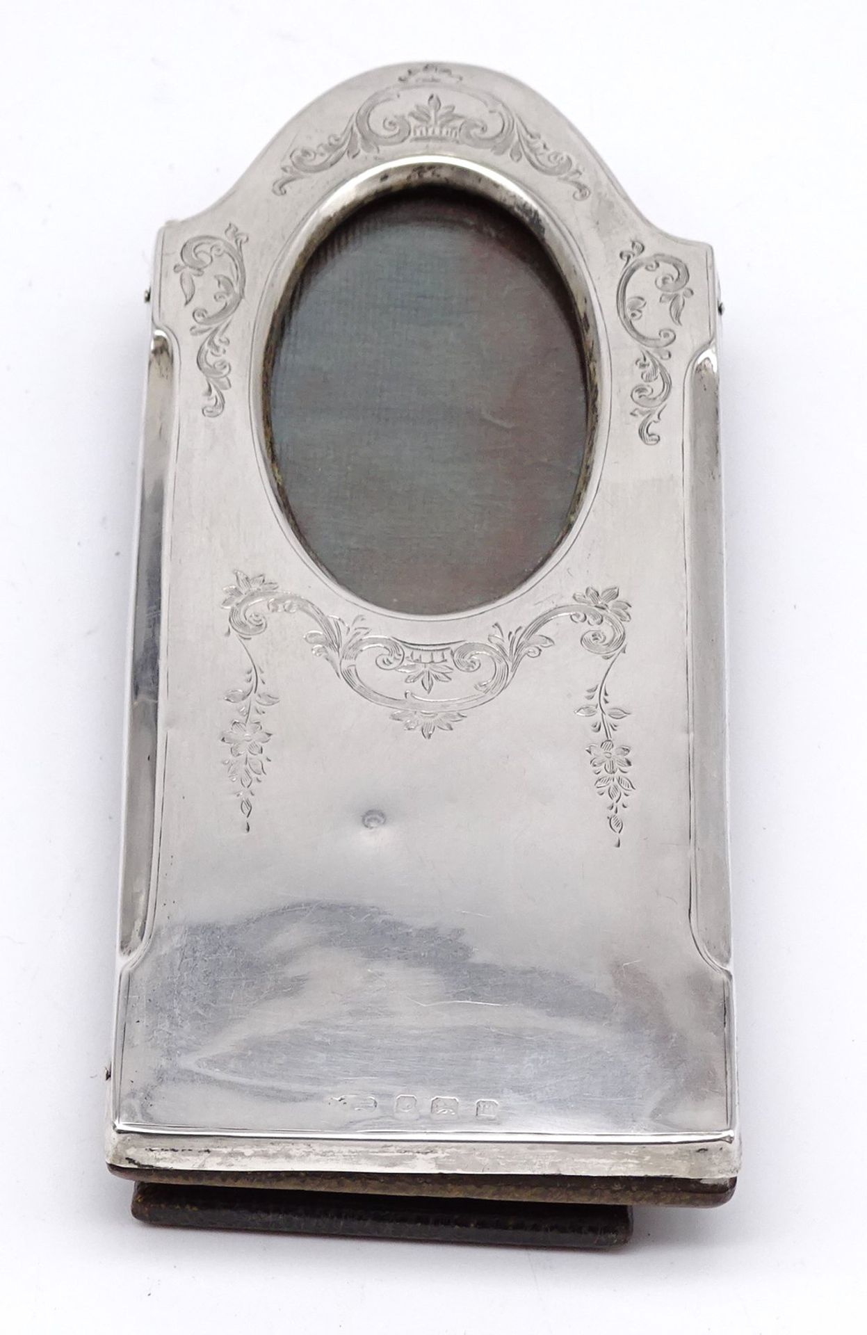 Tisch-Fotohalter, Sterling-Silber, Birmingham, 16x7 cm, Gebrauchsspuren - Image 5 of 8