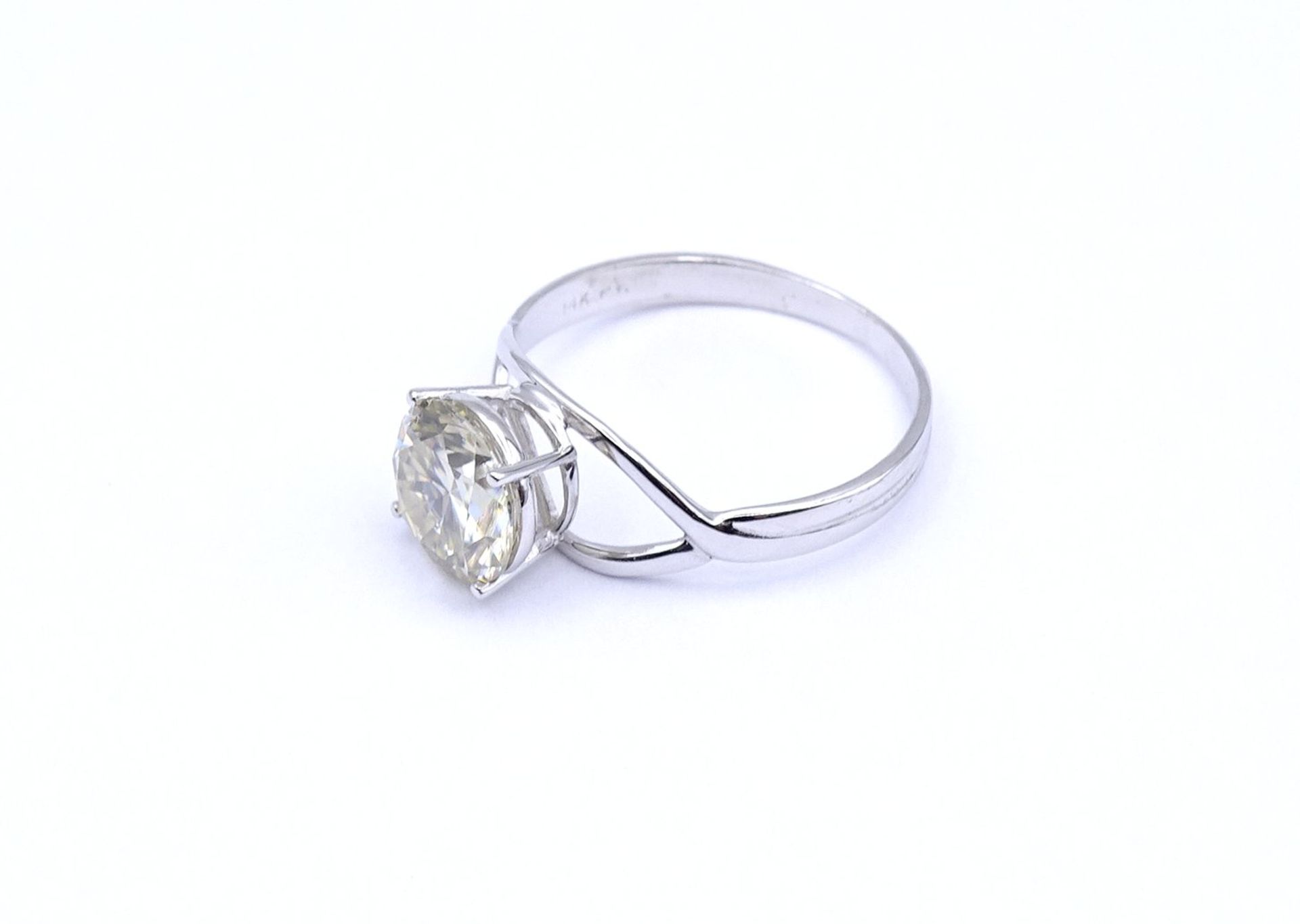 Weißgoldring mit Moissanite 1,90ct., 1,6g., RG 51 - Image 3 of 5