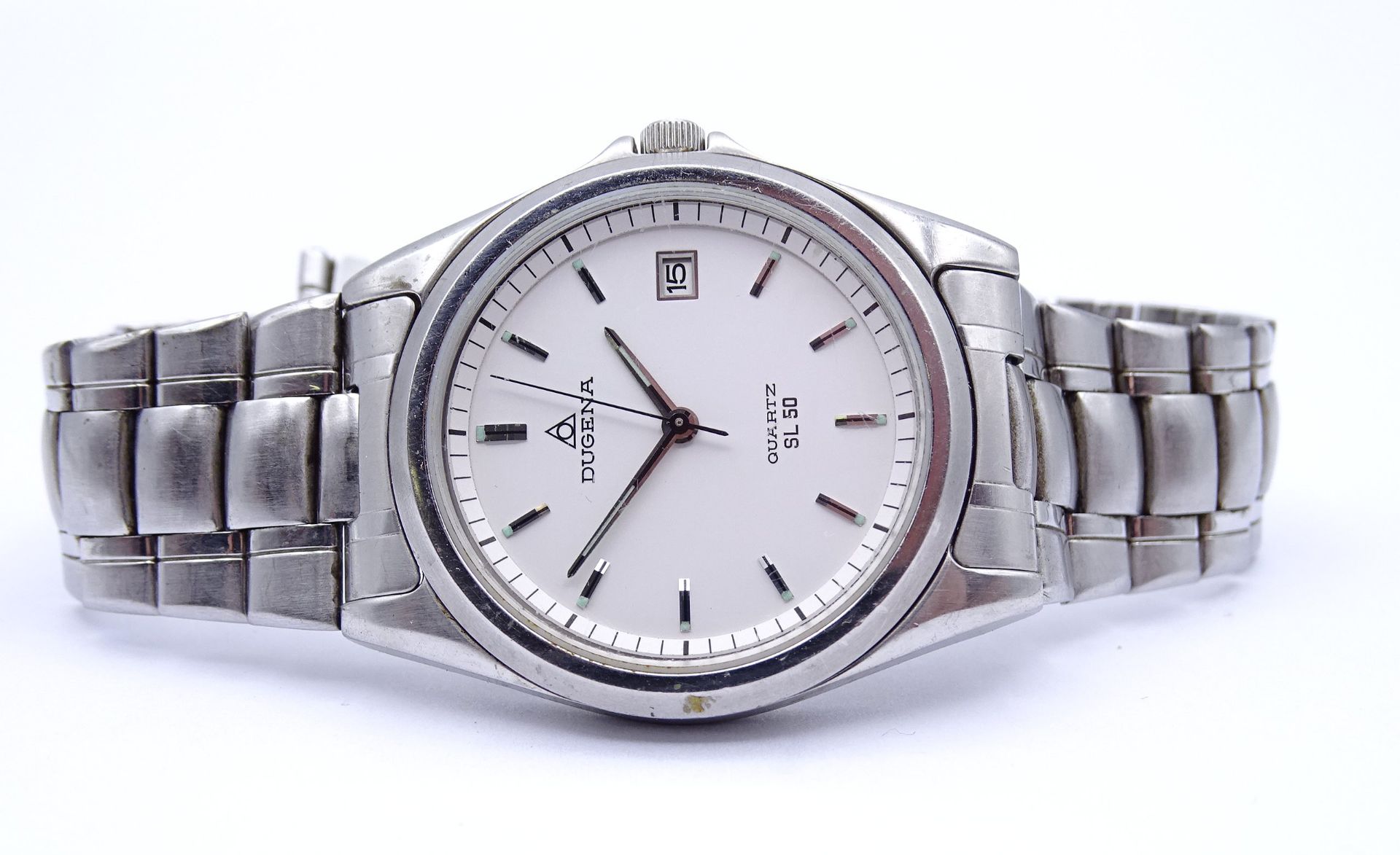 Herren Armbanduhr "Dugena", SL 50, Quartzwerk, D. 34mm, Funktion nicht überprüft - Bild 3 aus 4
