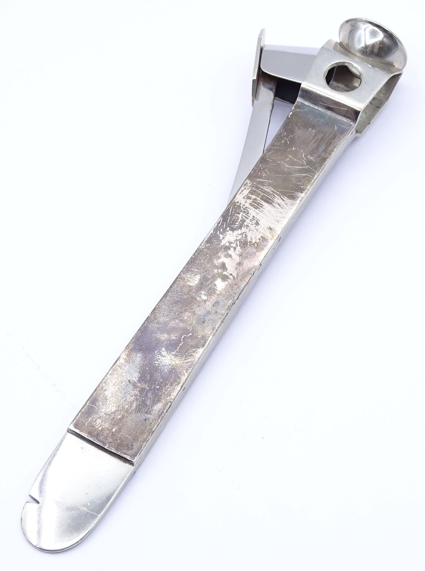 Zigarrenabschneider mit Silbermontur - Sterlingsilber, Gravur G.K. 21.1.62, L. 16cm - Image 2 of 3