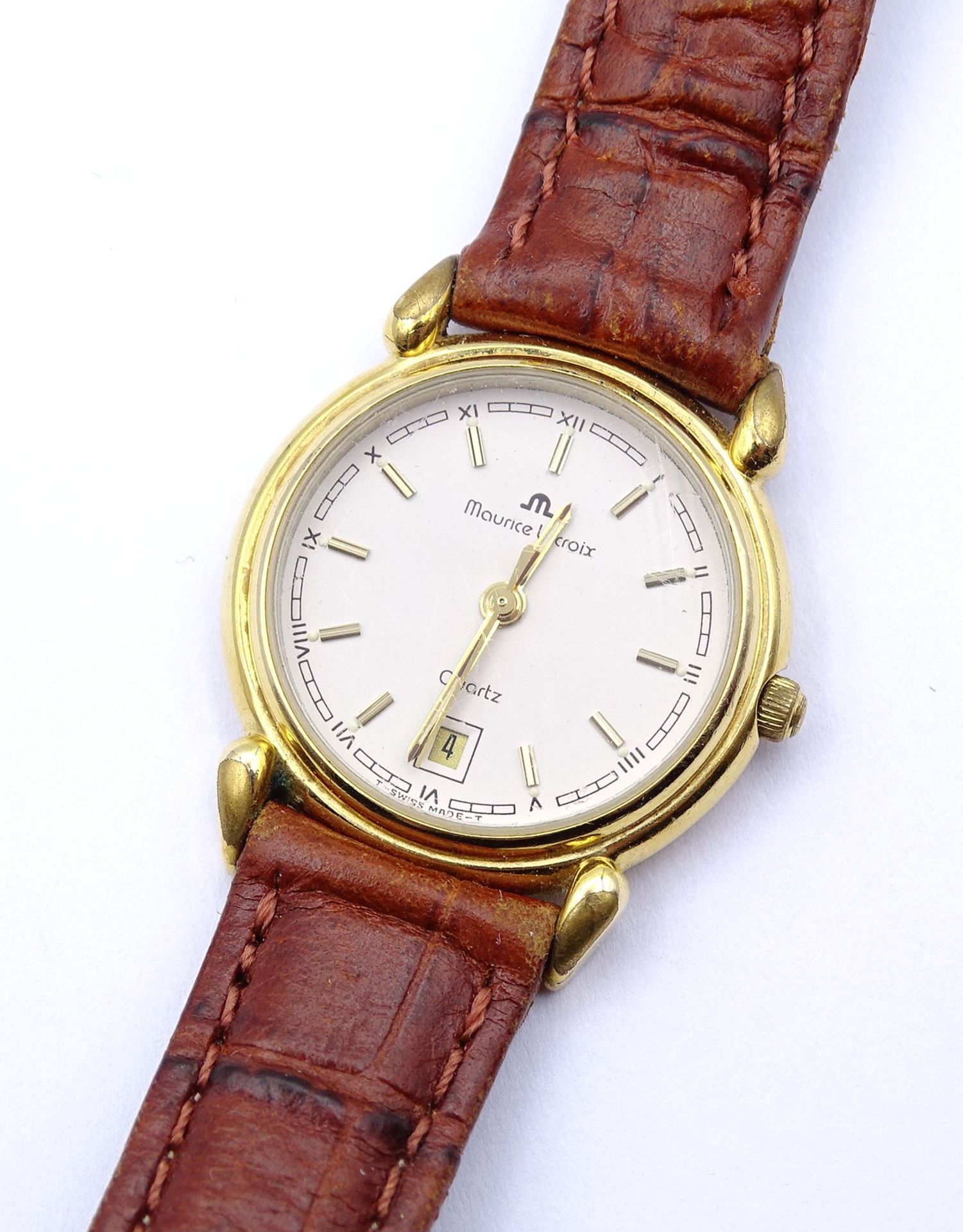 Damen Armbanduhr "Maurice Lacroix", Quartzwerk, D. 25mm, Funktion nicht überprüft, Kratzer auf Glas