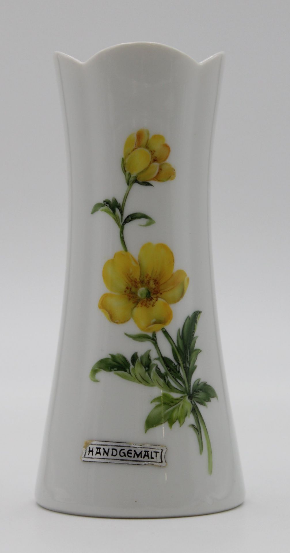 Vase, Tirschenreuth, florale Bemalung, H-12cm.