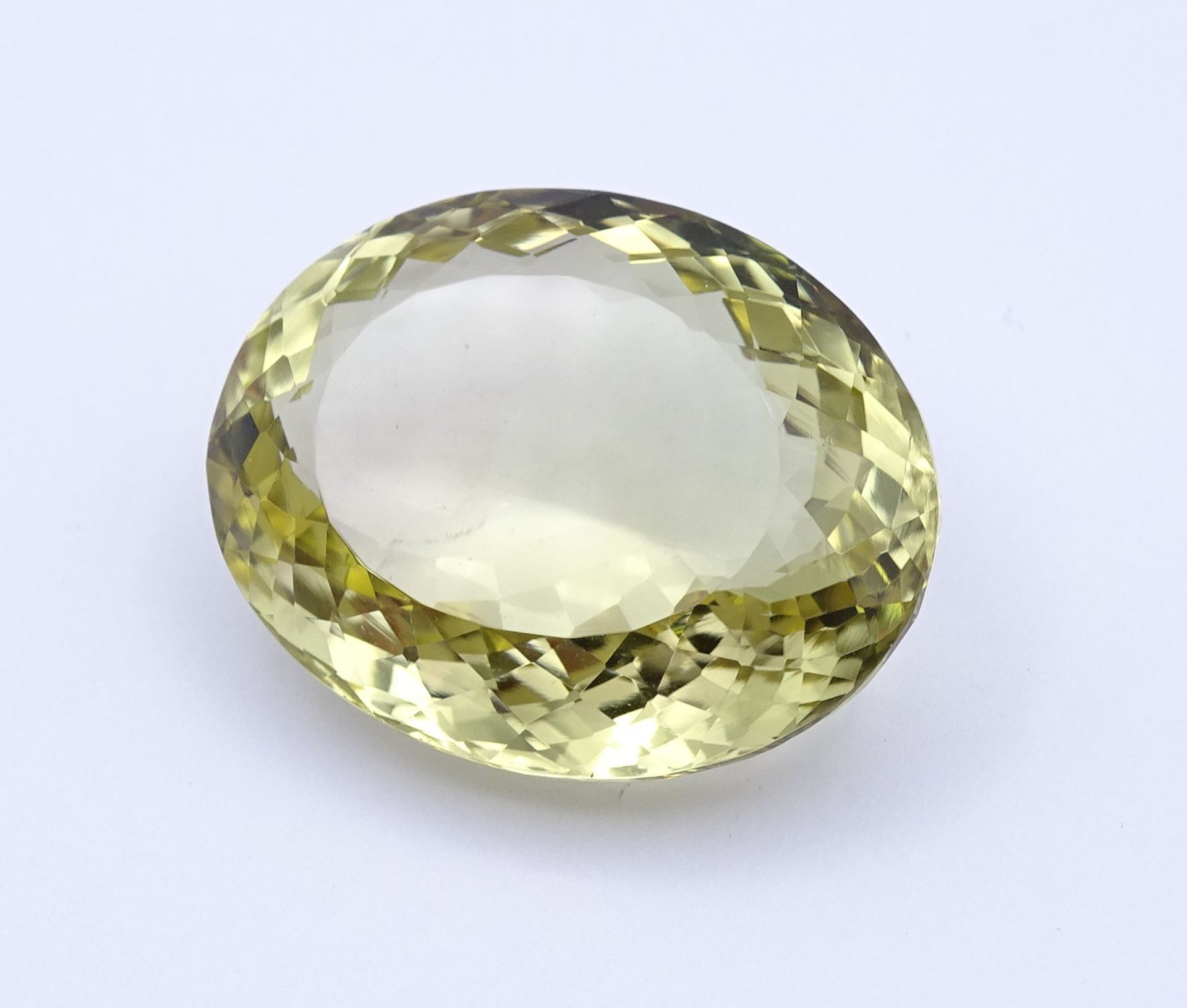 Lemon Citrin 94,65ct., oval facc. - Image 4 of 6