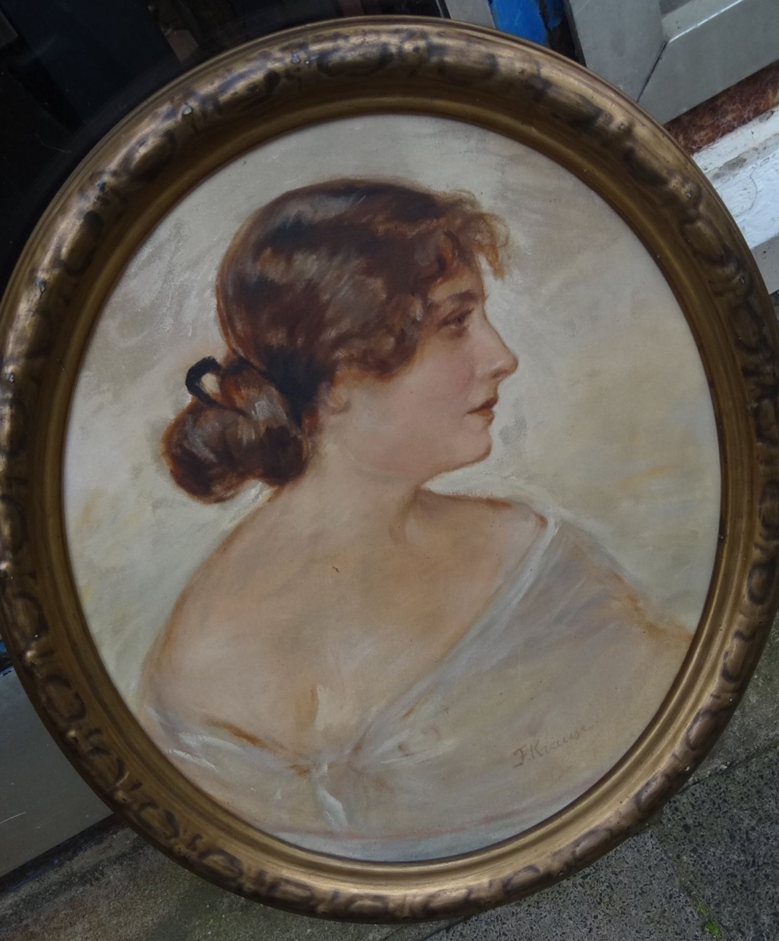 Felix KRAUSE 1873 1943 Portrait Der Frau Agathe Erhardt Herbst 1923 felix-krause-1873-1943-portrait-der-frau-agathe-erhardt-herbst-1923