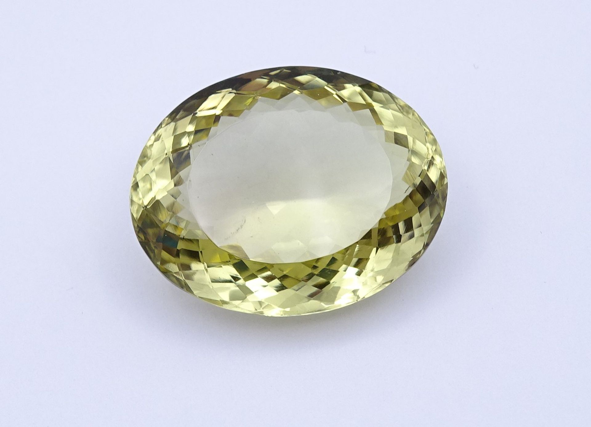 Lemon Citrin 94,65ct., oval facc. - Image 2 of 6