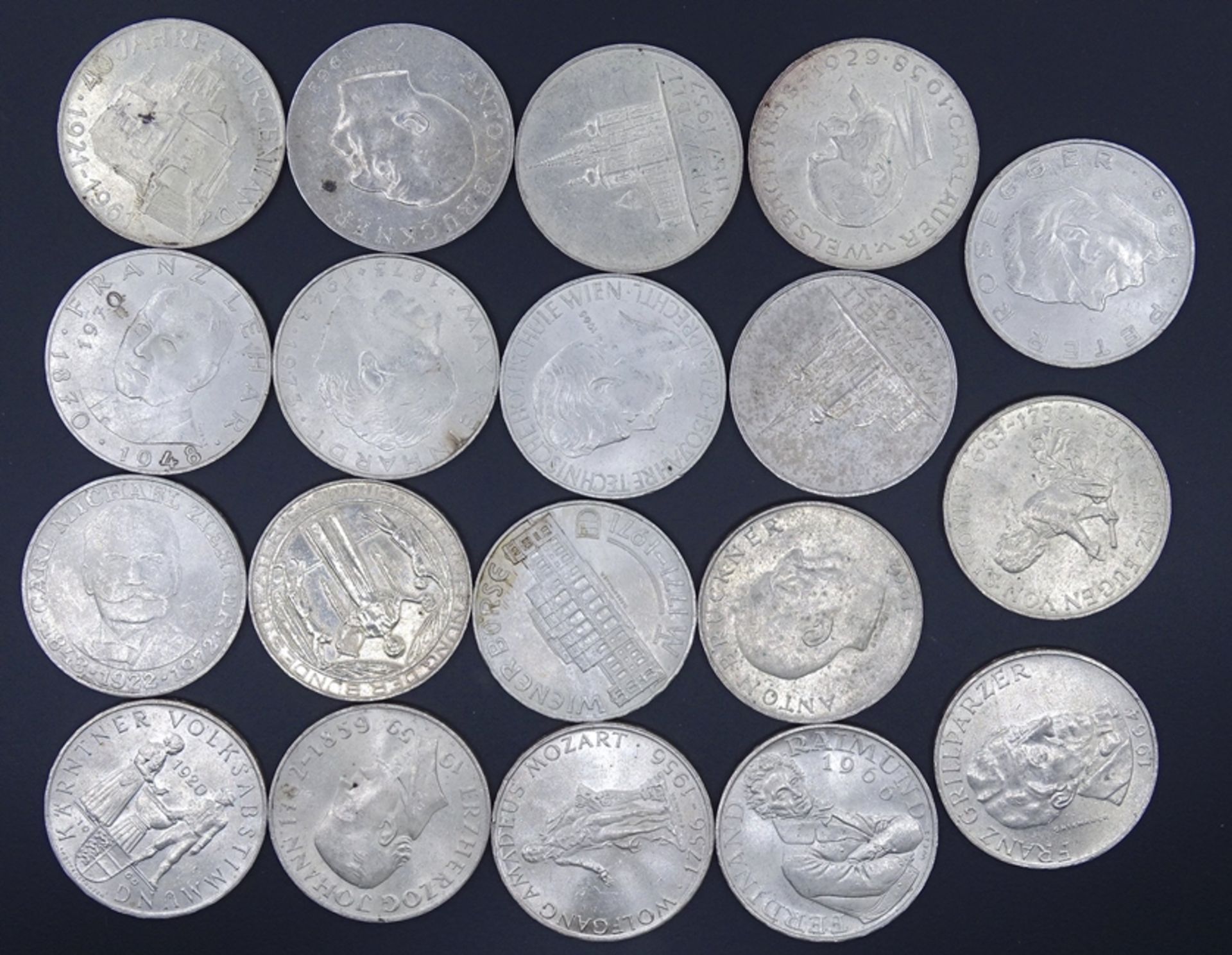 19x 25 Schilling Münzen, zus. 246g. - Image 2 of 2