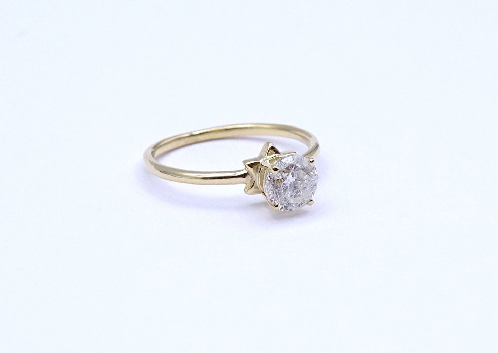 Goldring 14K mit 0,96ct. Diamant (behandelt), 1,85g., RG 54 - Image 2 of 5