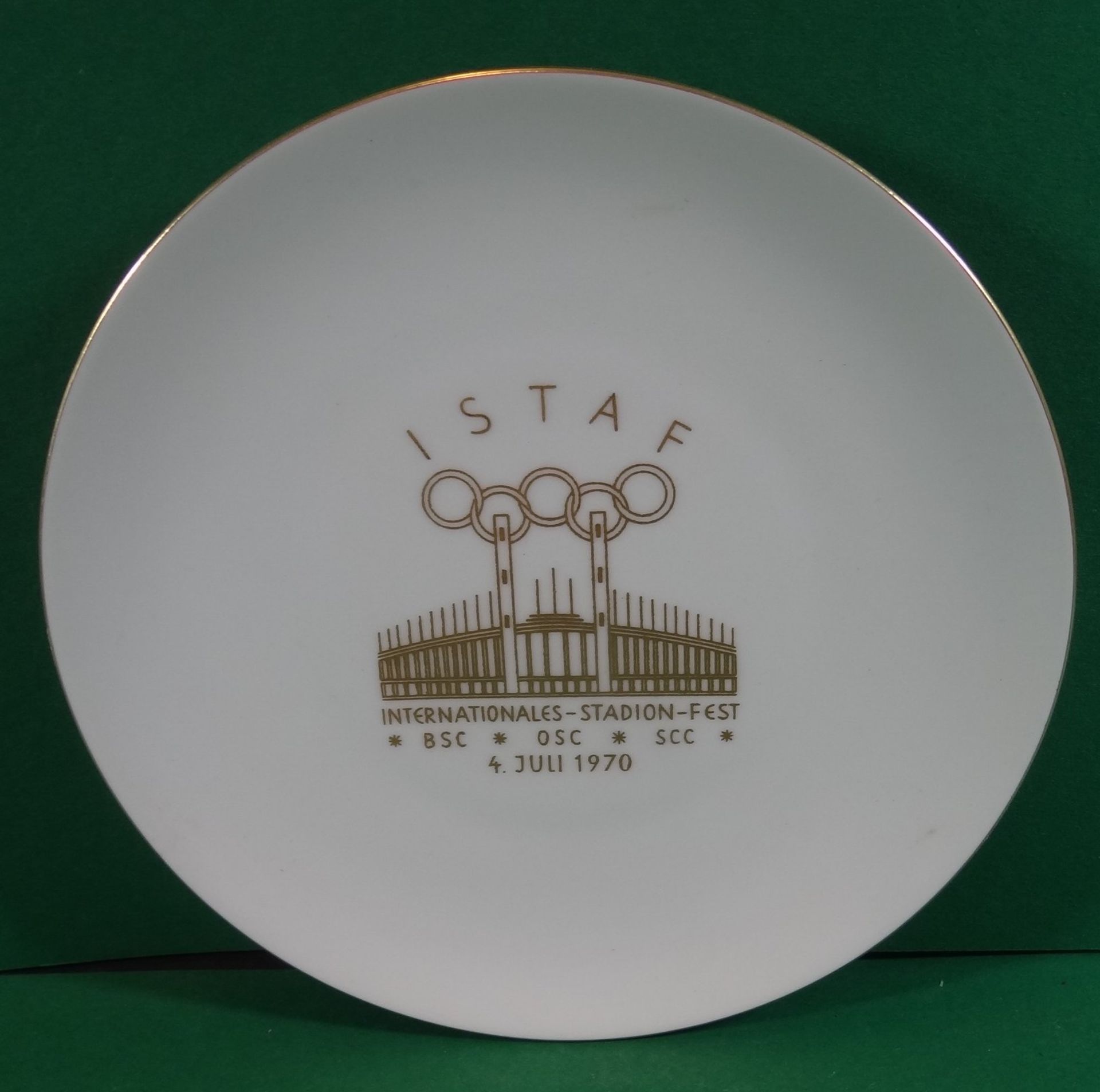 KPM Wandteller "Istaf" Stadionfest 1970, D-17 cm