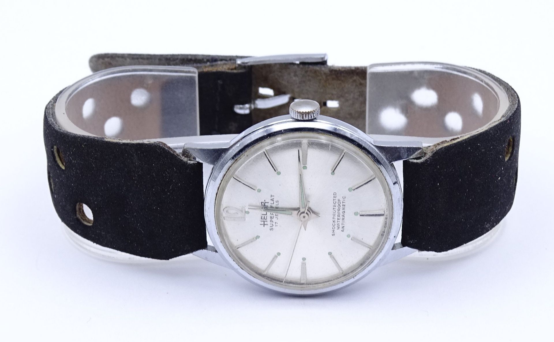 Armbanduhr "Helsa", Super Flat, mechanisch, Werk läuft, D. 31,7mm - Bild 2 aus 5