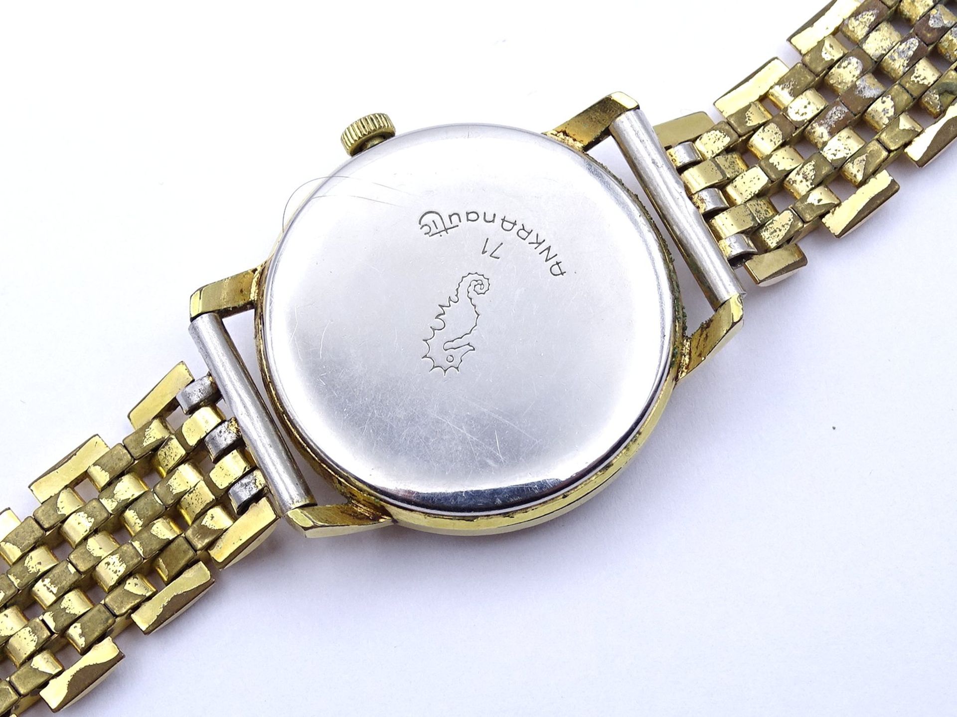 Herren Armbanduhr " Ankranautic Super",  mechanisch, Werk läuft, D. 33mm, Alters- und Gebrauchsspur - Bild 4 aus 5