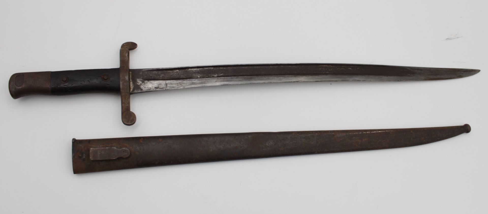 altes Seitengewehr, wohl Frankreich, Bodenfund, Altersspuren Klinge verbogen, L-61,5cm. - Bild 3 aus 8