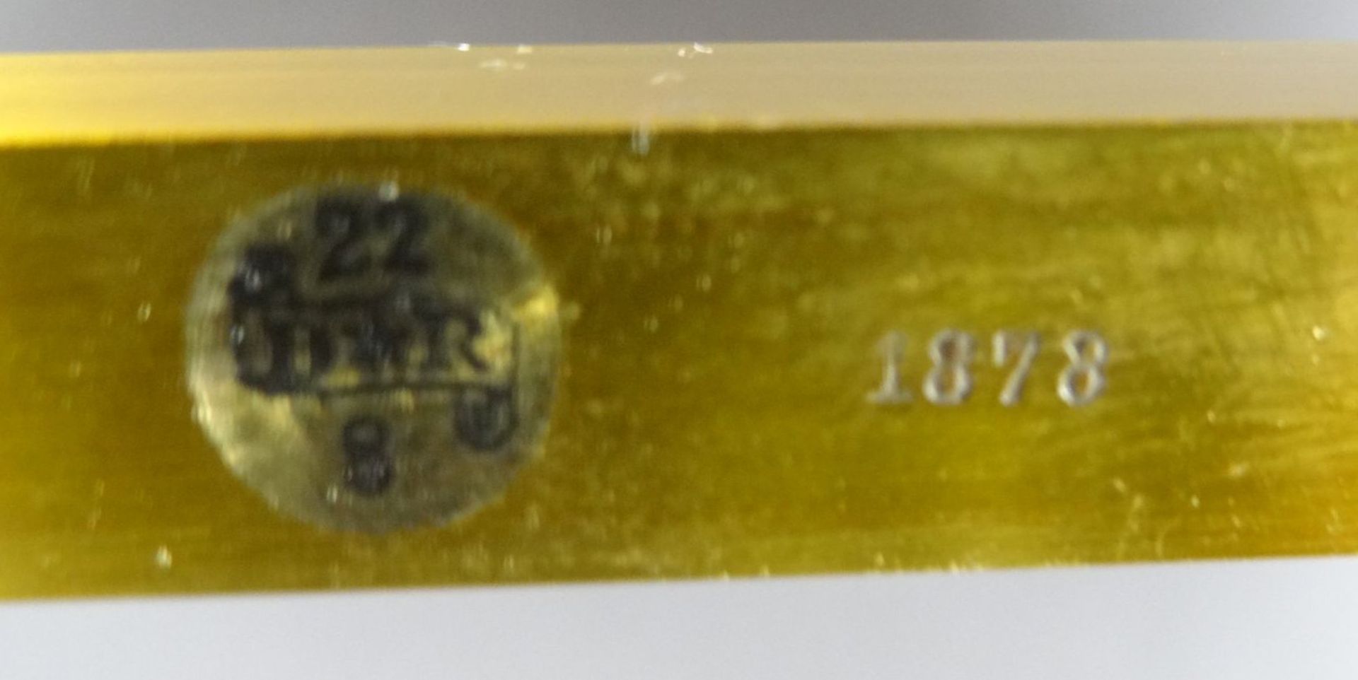Apothekenwaage bis 5 kg, Messing,dat. 1878, Eichstempel, H-50 cm, B-70 cm - Bild 7 aus 7