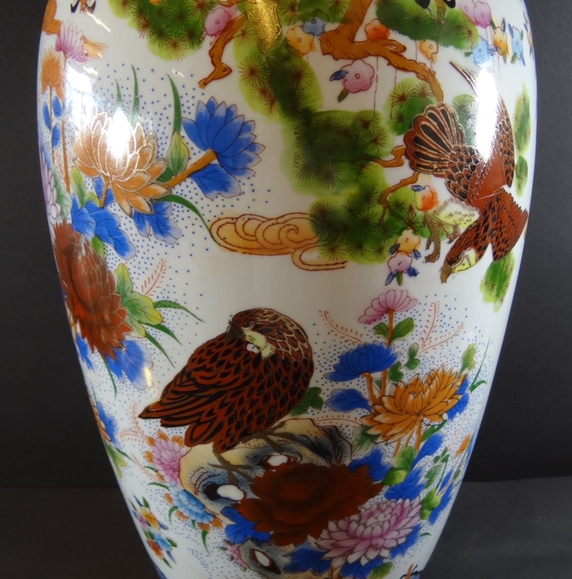 hohe China-Vase (65 cm), handbemalt, Ming Dynastie-Dekor - Image 2 of 7