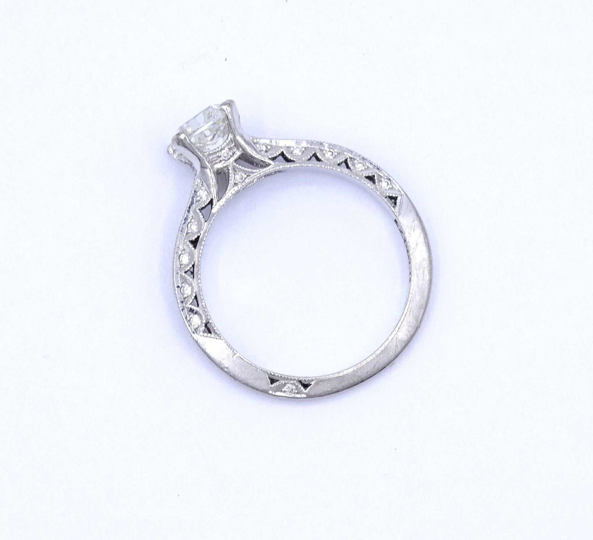 Princess Cut Ring - Verlobungsring , Princess 1,0ct., und 47 kl. Diamanten si, G-H, WG 18K "Tacori" - Image 6 of 20