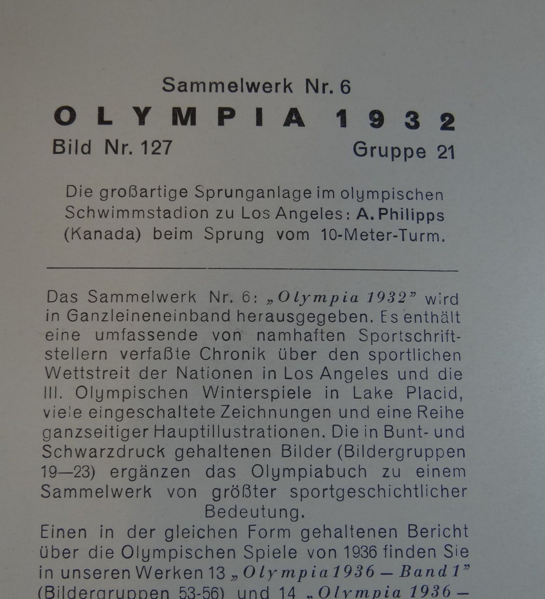Sammelalbum 1932, leer, Stapel Bilder ungebraucht anbei, komplett?, Alters-und Gebrauchsspuren - Image 4 of 4
