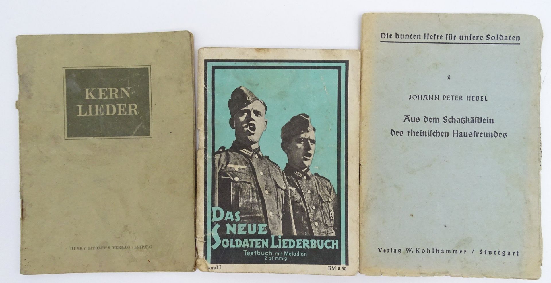 3x Hefte, Liederhefte der NSDAP
