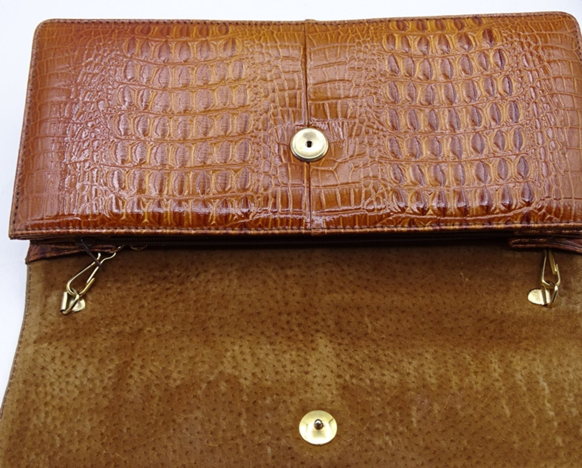 Kroko Damen Handtasche, guter Zustand, 26,5 x 12,5cm - Bild 3 aus 5