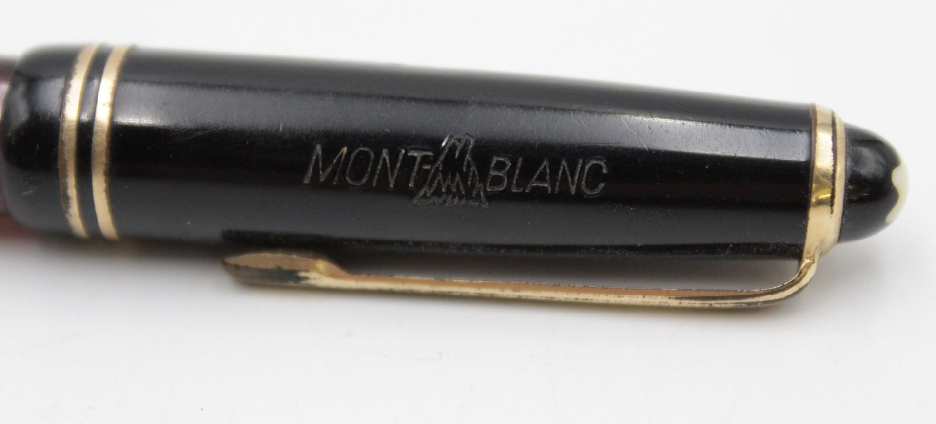 2x alte Füller, Montblanc u. Pelikan, je mit 585er GG Feder, Gebrauchsspuren - Bild 6 aus 7