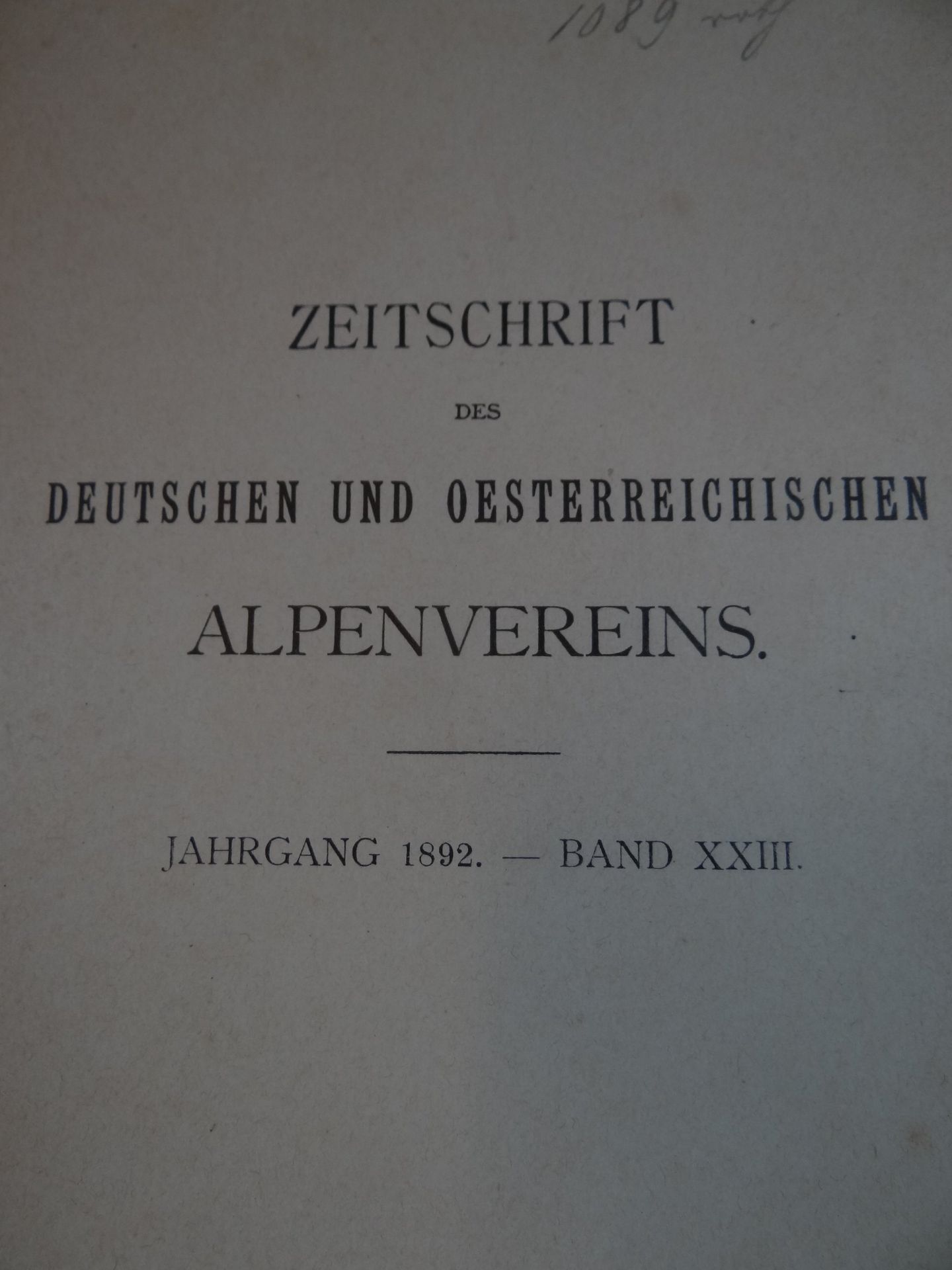 Jahrgang 1892 der "Zeitschrift des deutschen und österr. Alpen-Vereins" fast neuwertig, illustriert - Image 3 of 9