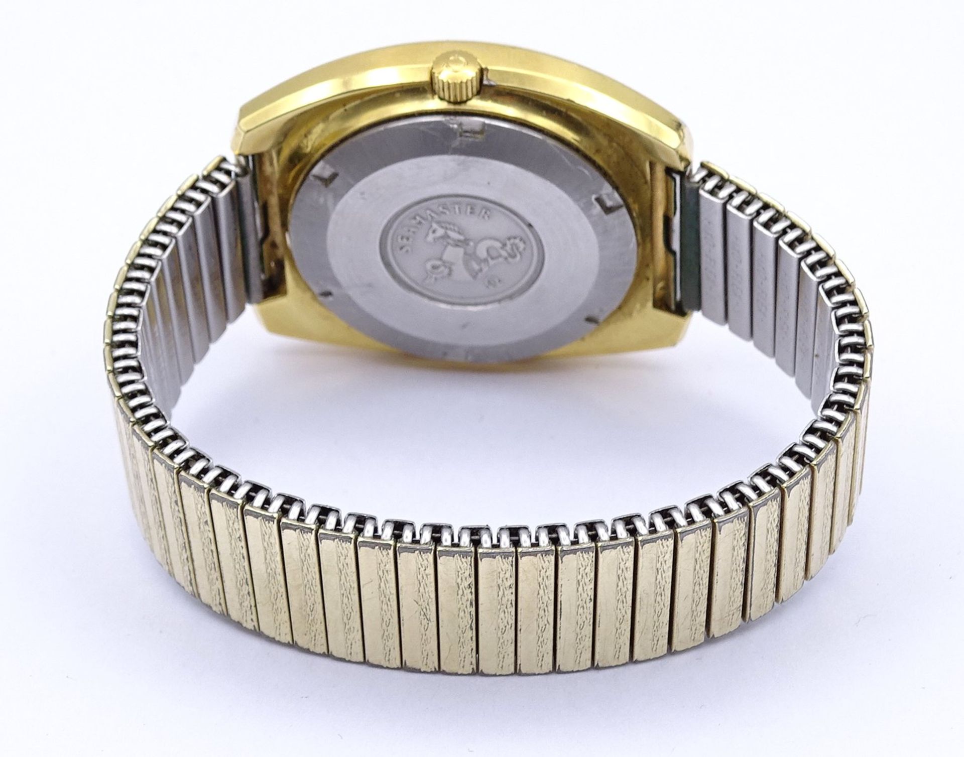 Herren Armbanduhr "Omega", Seamaster, Cal. 1002, Automatikwerk, Werk läuft, Gehäuse 3,9x4,2cm, Trag - Image 7 of 9